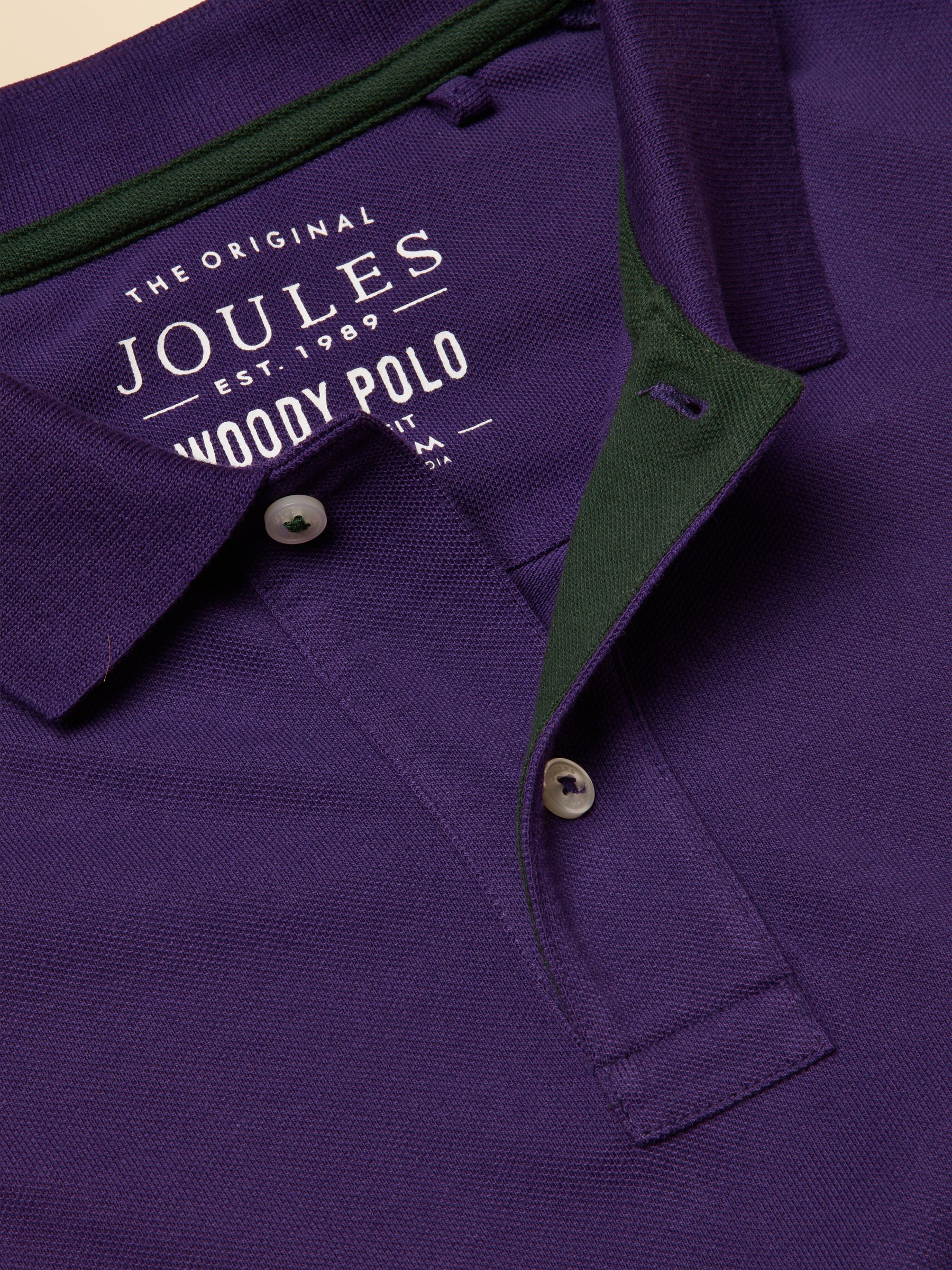 Woody Dark Purple Cotton Pique Polo Shirt - Image 10 of 12