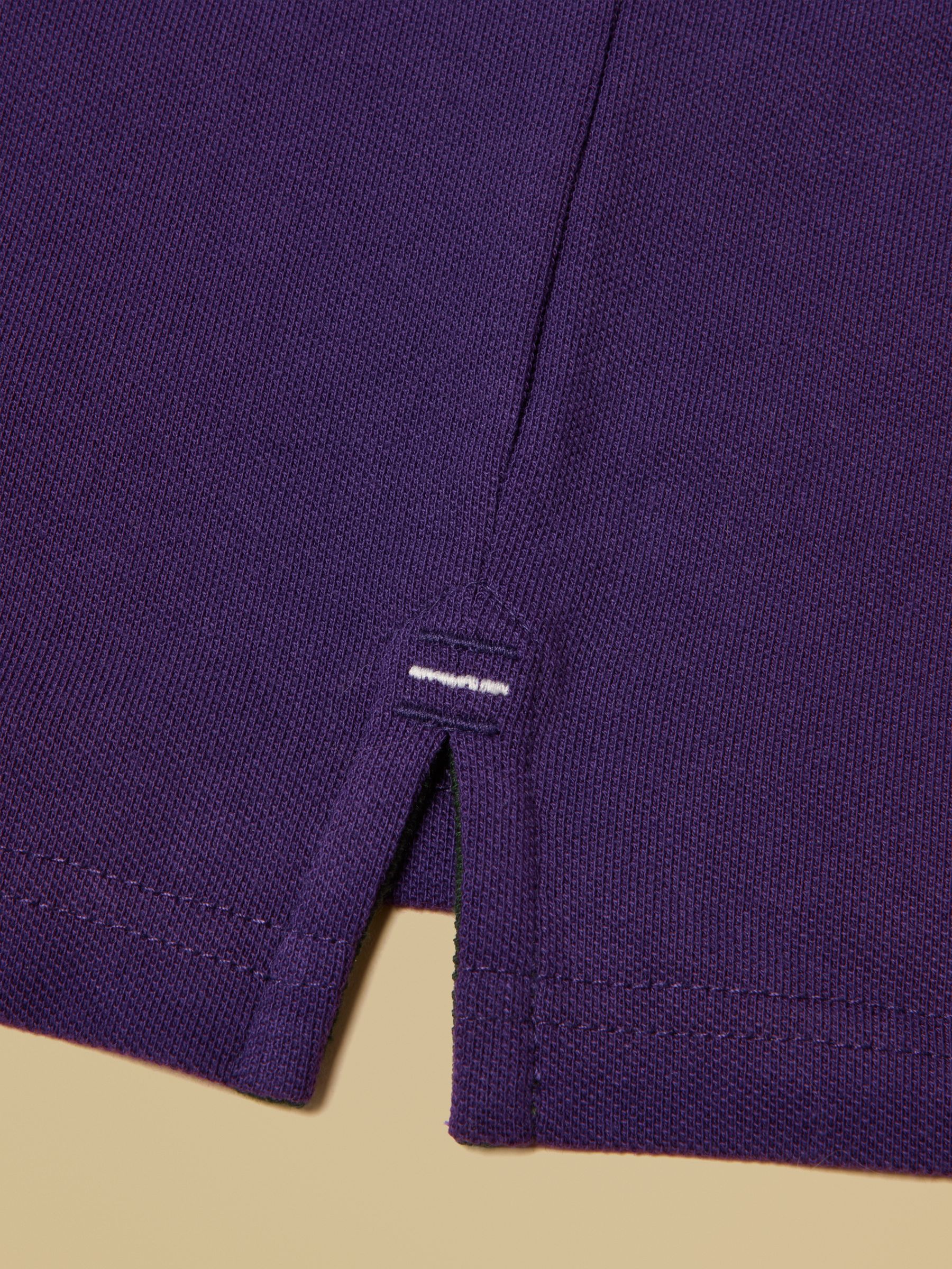 Woody Dark Purple Cotton Pique Polo Shirt - Image 12 of 12