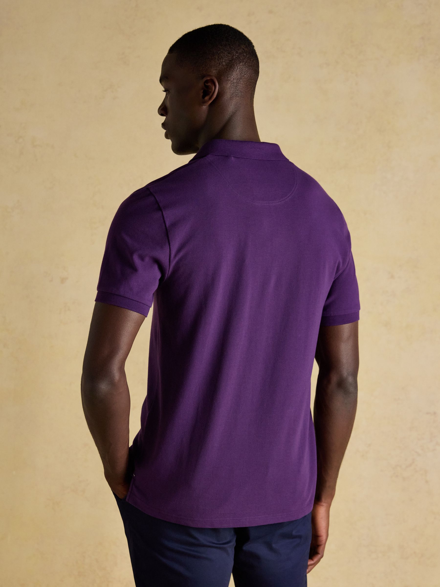 Woody Dark Purple Cotton Pique Polo Shirt - Image 2 of 12