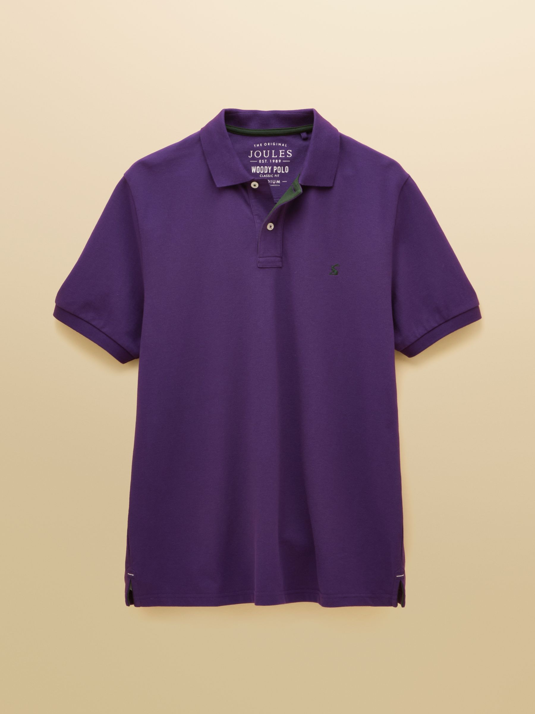 Woody Dark Purple Cotton Pique Polo Shirt | Joules