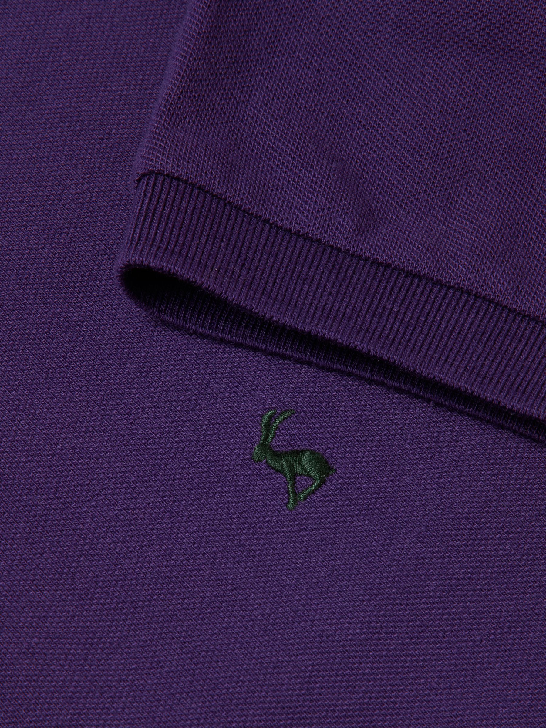 Woody Dark Purple Cotton Pique Polo Shirt - Image 9 of 12