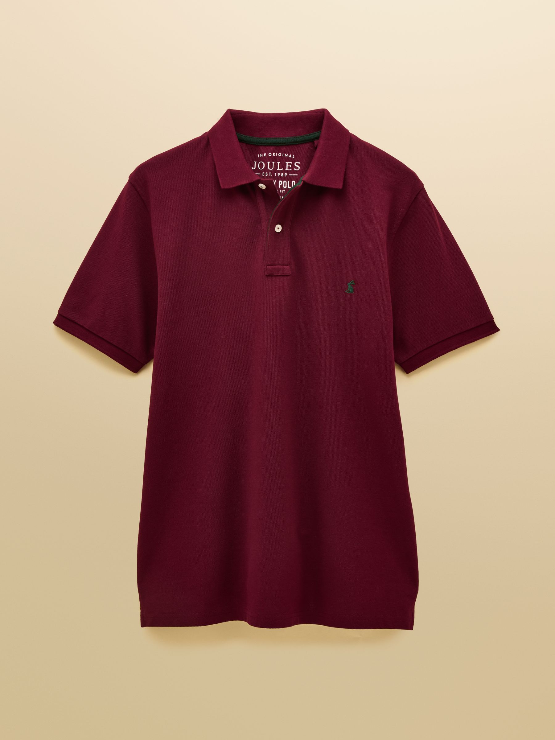 Woody Burgundy Red Cotton Pique Polo Shirt - Image 8 of 8