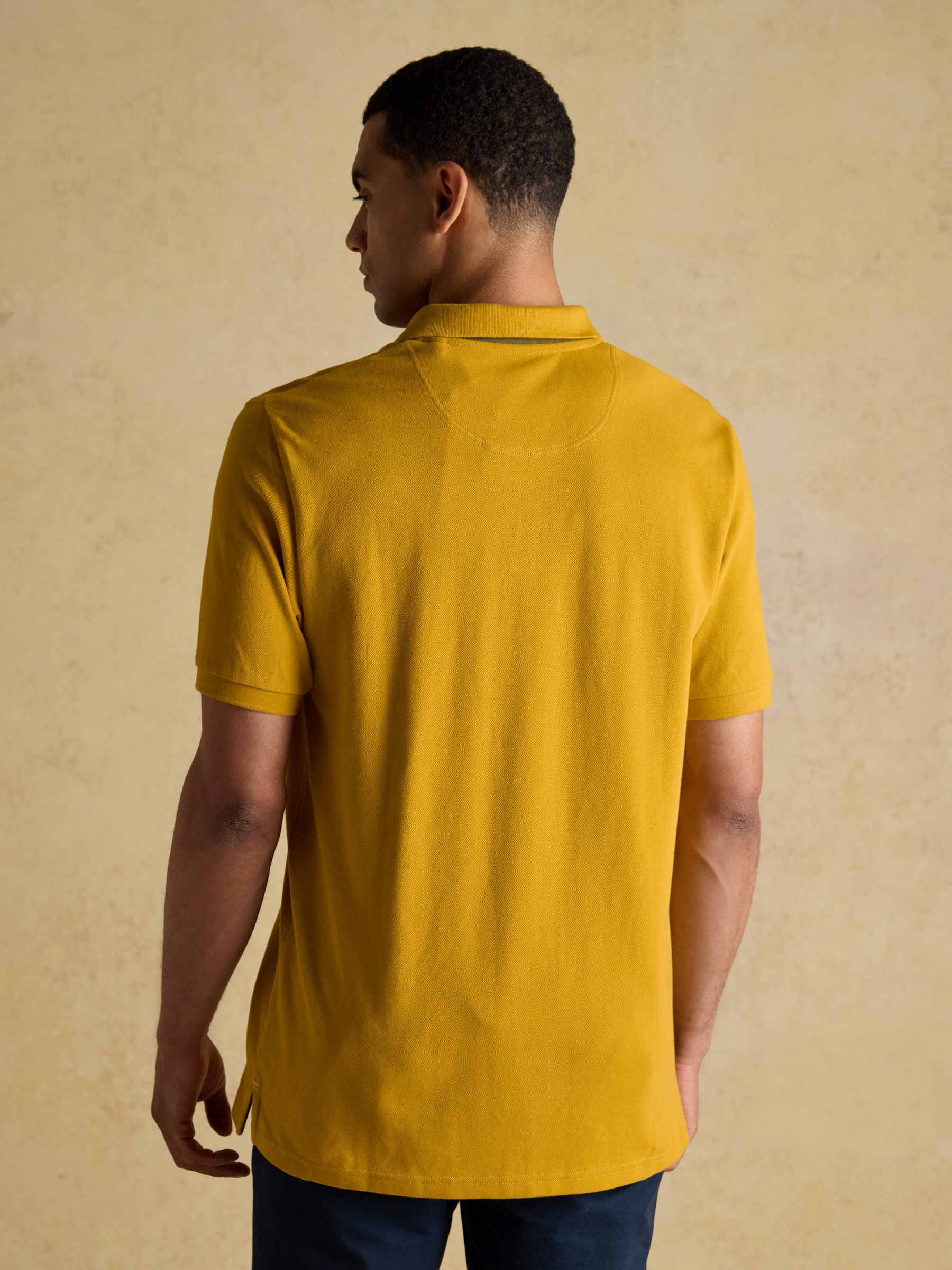 Woody Mustard Yellow Cotton Pique Polo Shirt - Image 2 of 6