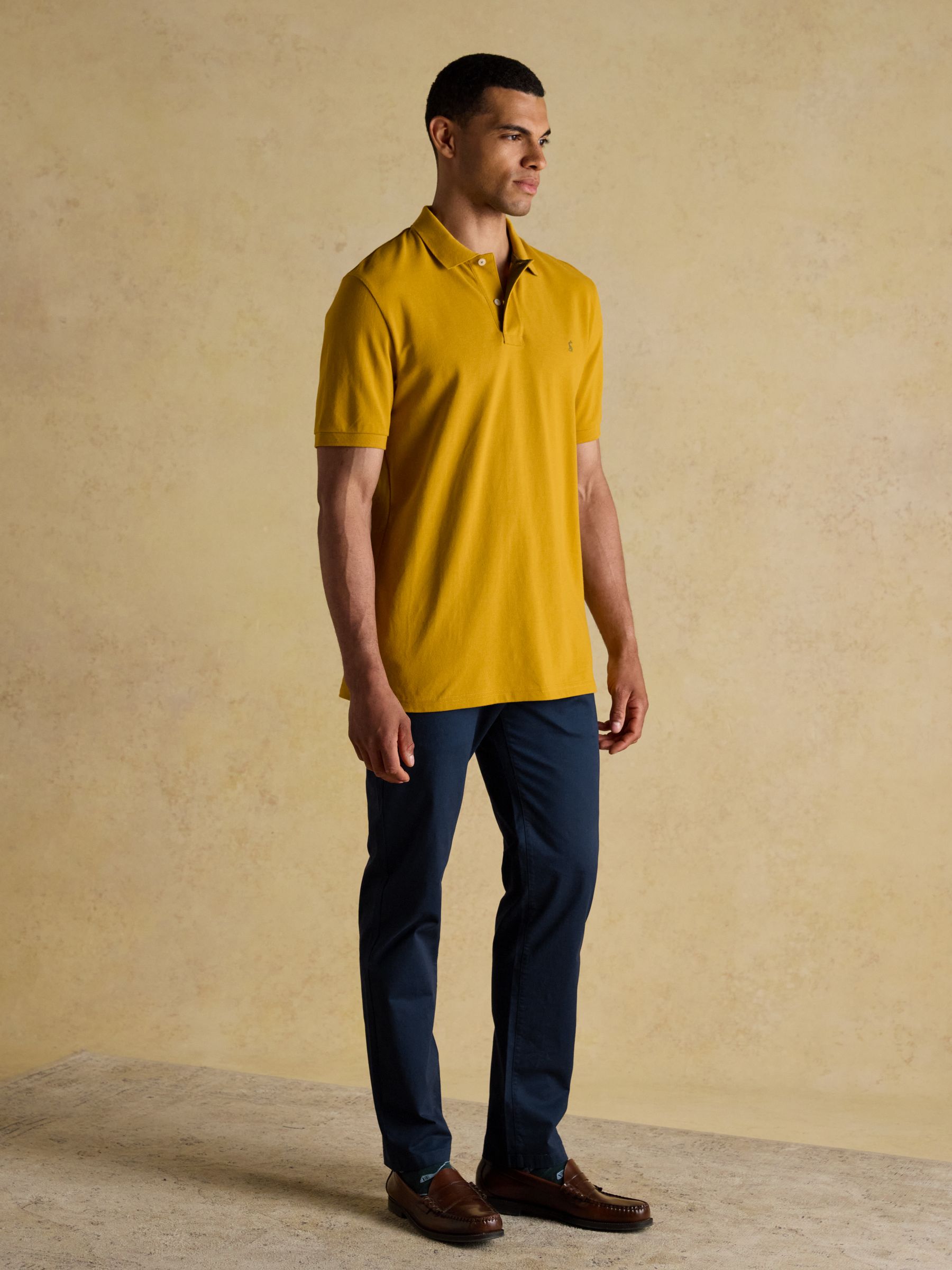 Woody Mustard Yellow Cotton Pique Polo Shirt - Image 3 of 6