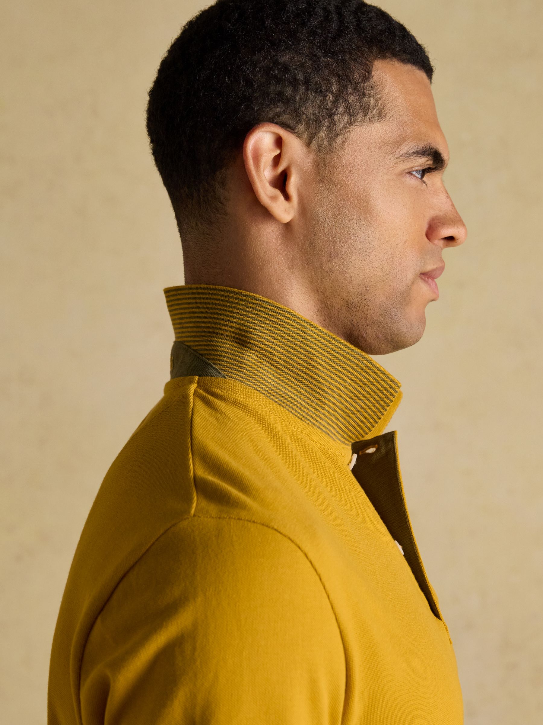 Woody Mustard Yellow Cotton Pique Polo Shirt - Image 5 of 6