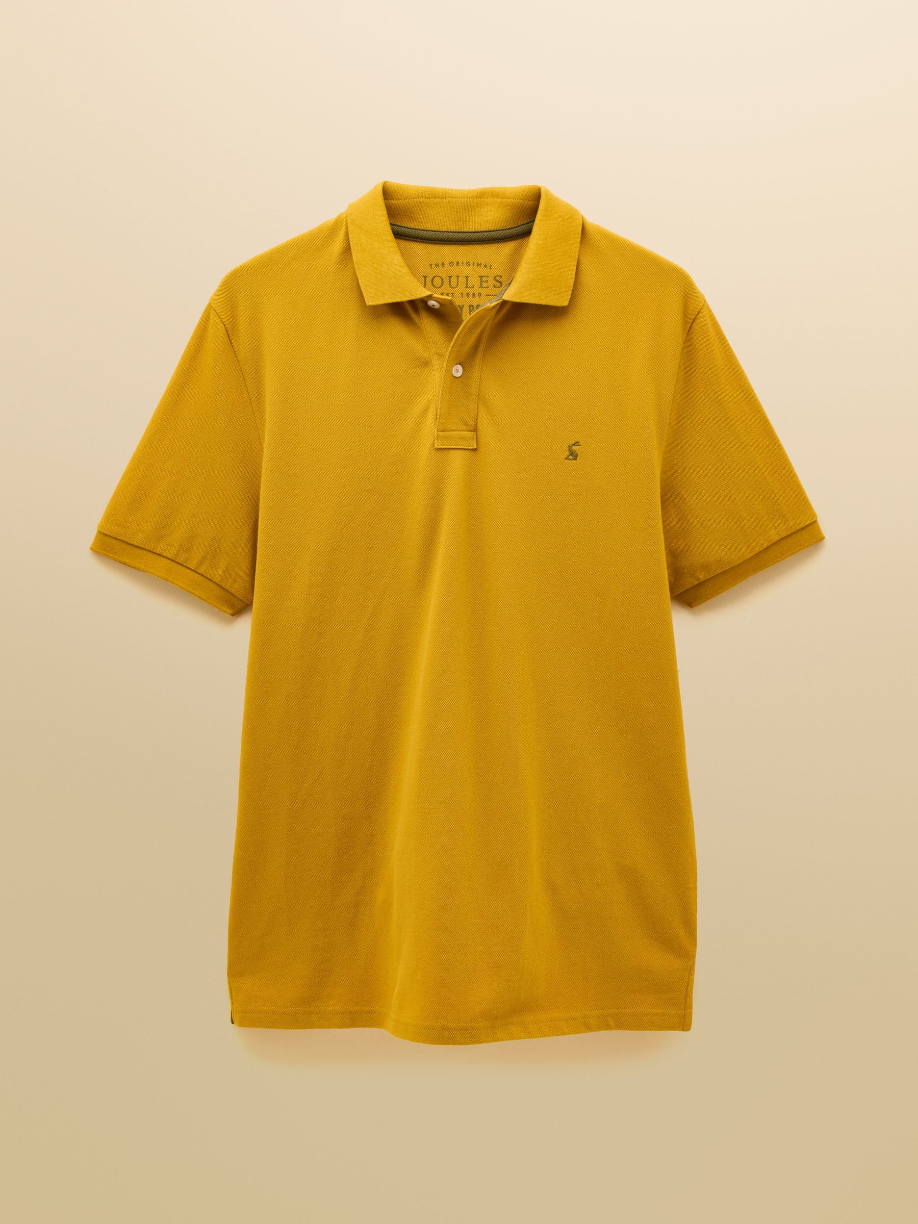 Woody Mustard Yellow Cotton Pique Polo Shirt - Image 6 of 6