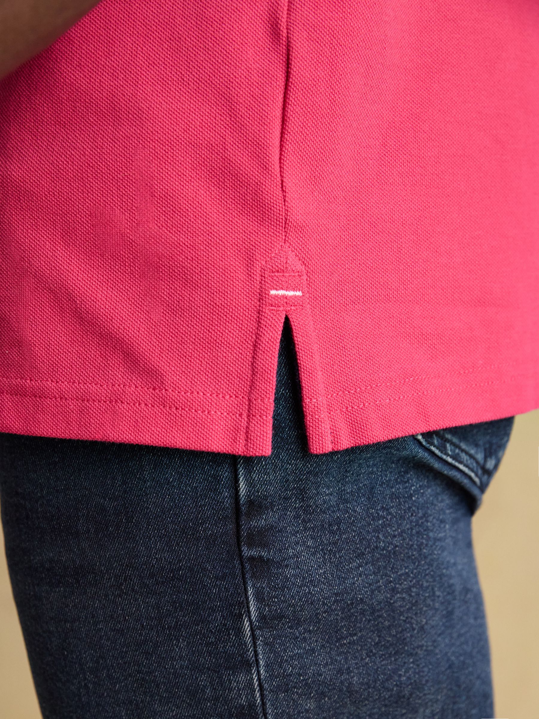 Woody Bright Pink Cotton Pique Polo Shirt - Image 5 of 13