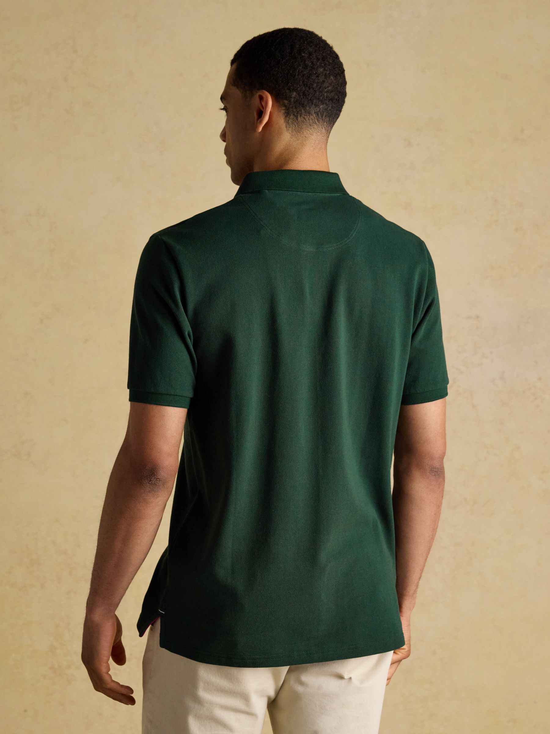Woody Dark Green Cotton Pique Polo Shirt - Image 2 of 9 Woody Dark Green Cotton Pique Polo Shirt - Image 2 of 9