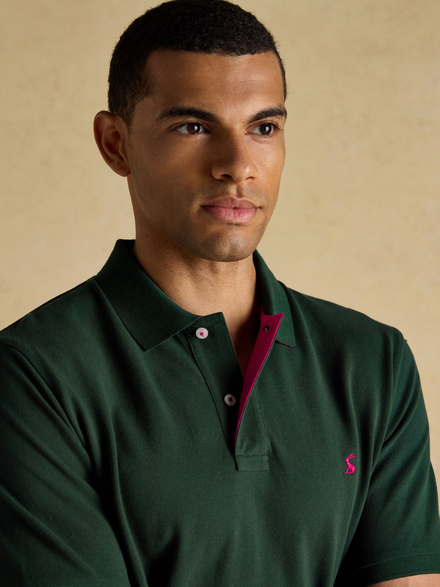 Woody Dark Green Cotton Pique Polo Shirt - Image 4 of 9