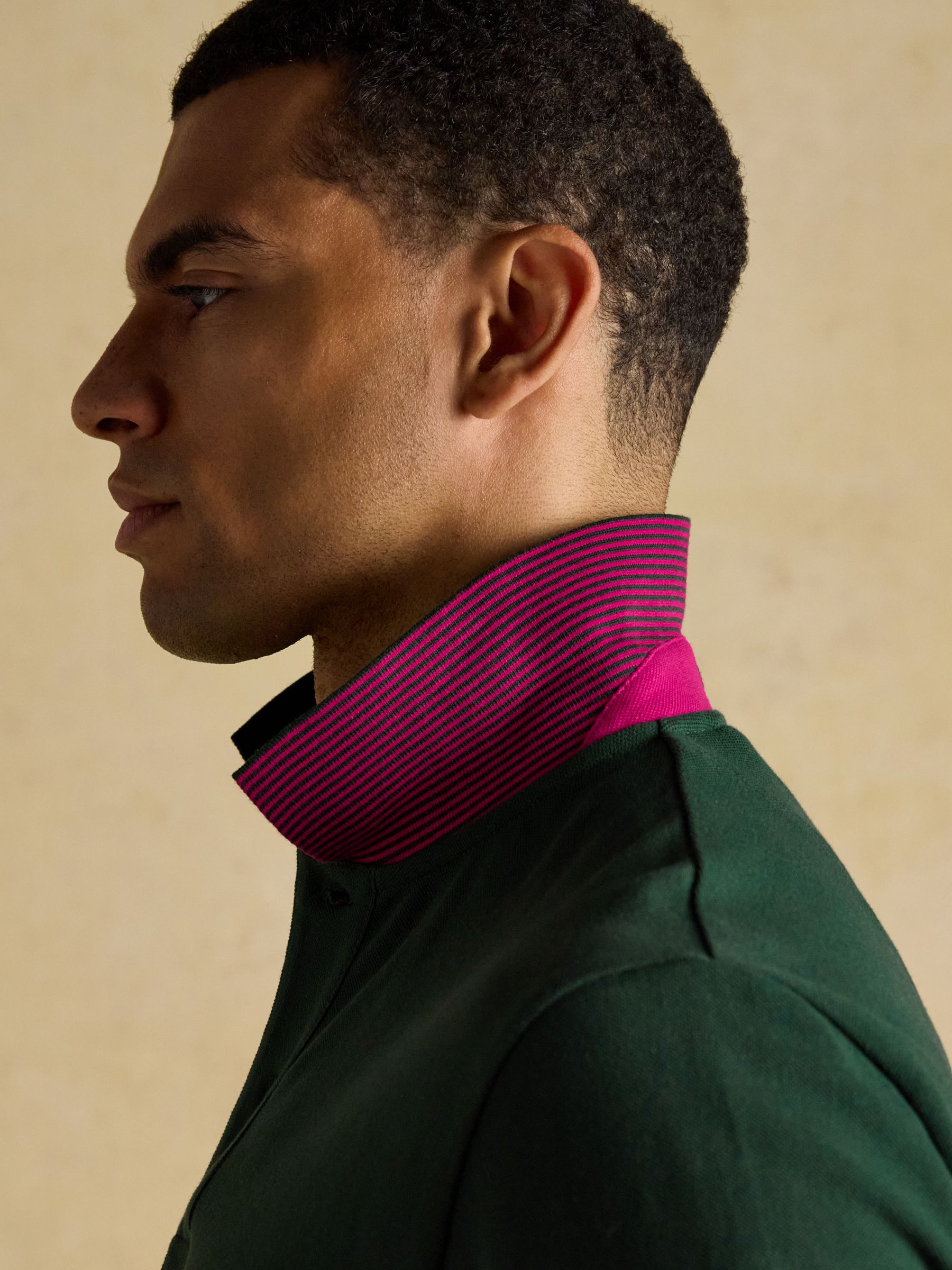 Woody Dark Green Cotton Pique Polo Shirt - Image 5 of 9