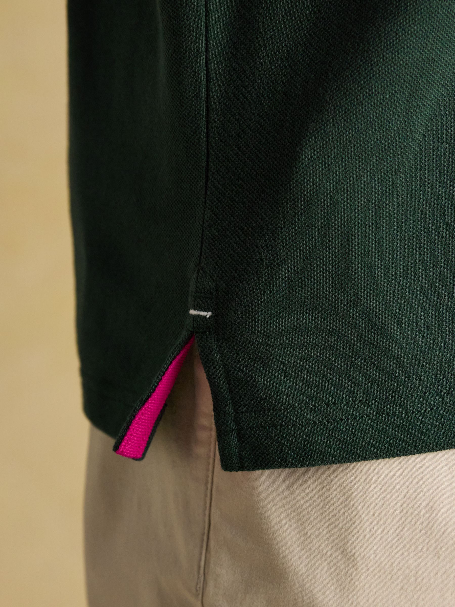 Woody Dark Green Cotton Pique Polo Shirt - Image 8 of 9