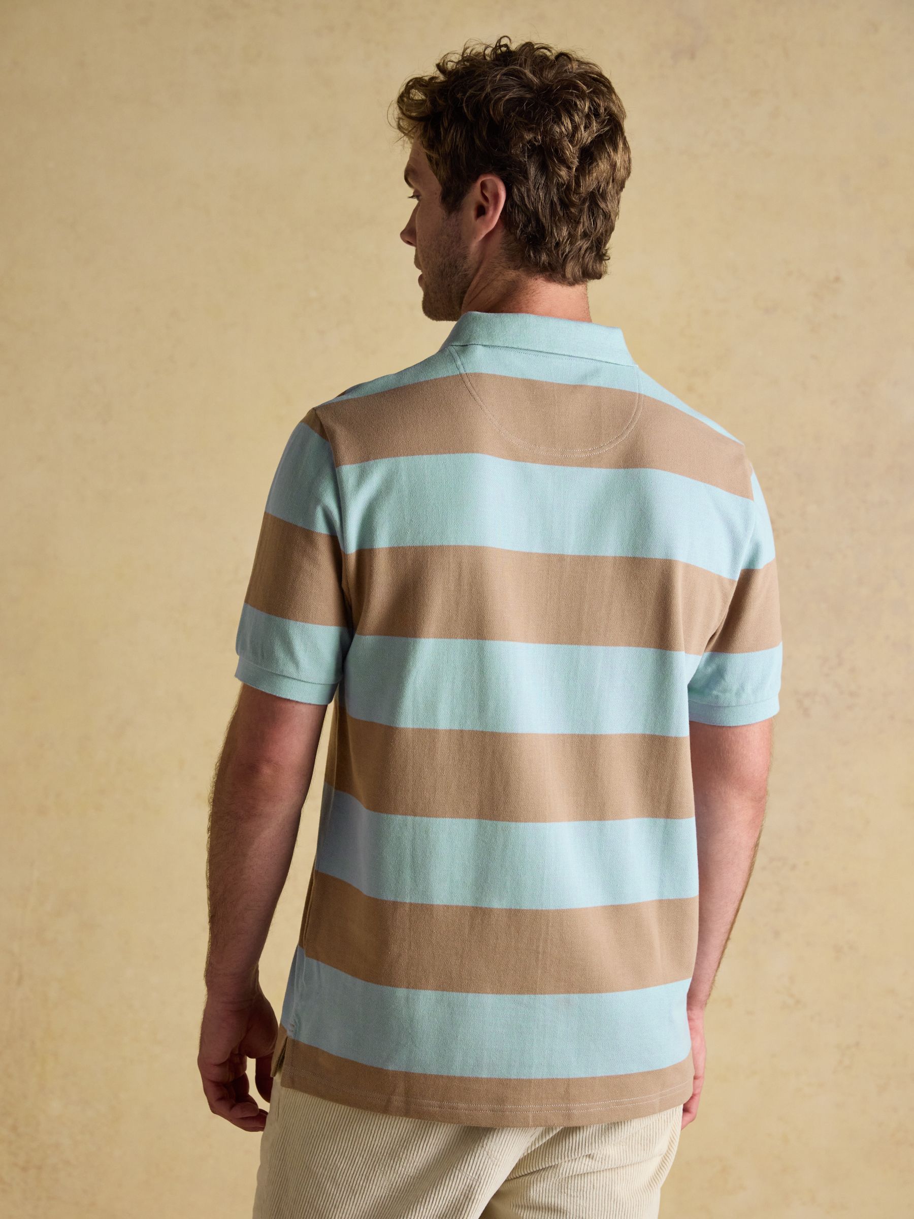 Woody Blue & Brown Cotton Pique Polo Shirt - Image 2 of 8