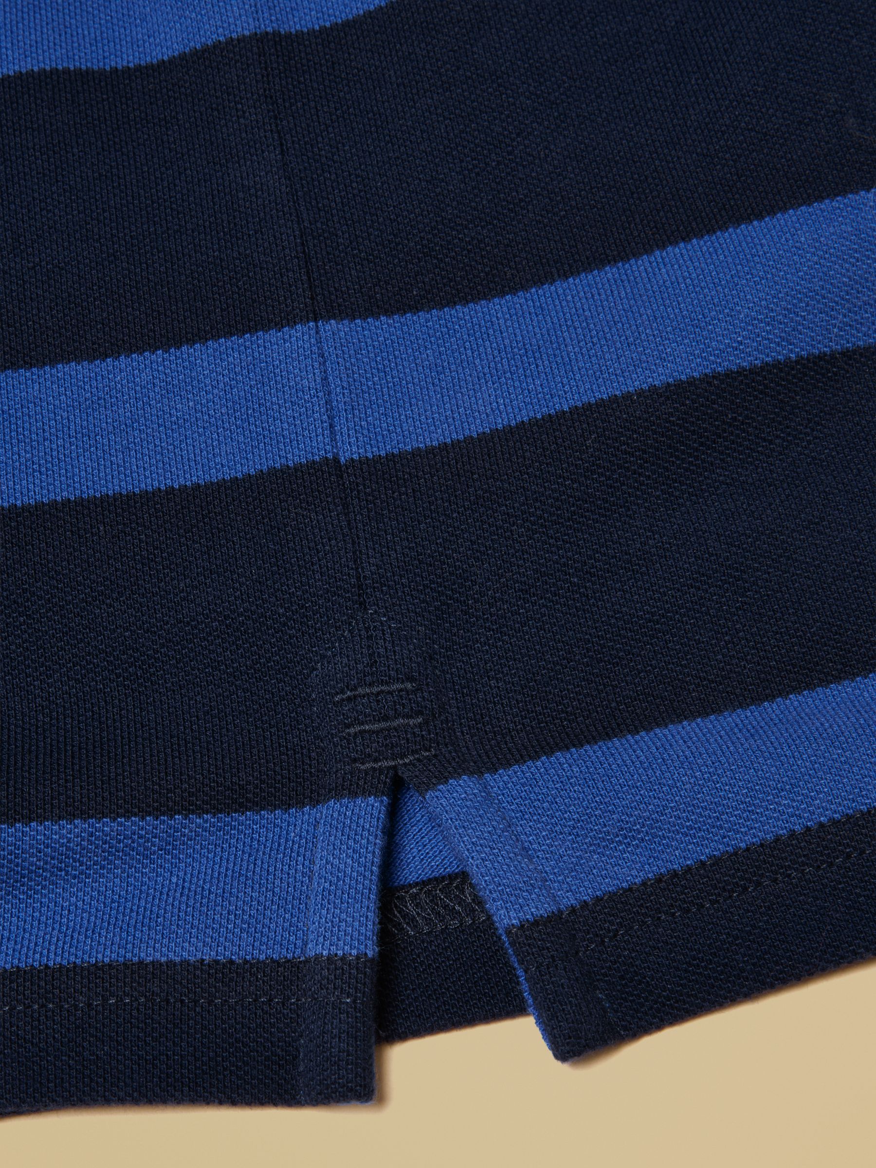Woody Blue & Navy Cotton Pique Polo Shirt - Image 12 of 12 Woody Blue & Navy Cotton Pique Polo Shirt - Image 12 of 12