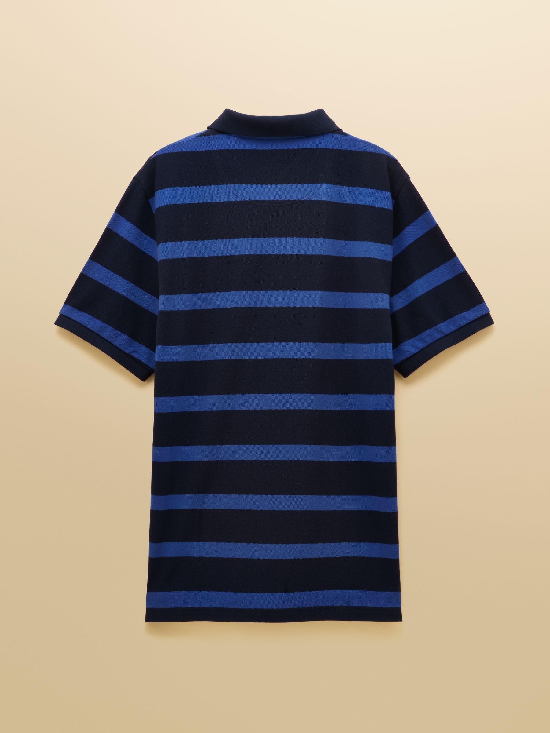 Woody Blue & Navy Cotton Pique Polo Shirt - Image 8 of 12