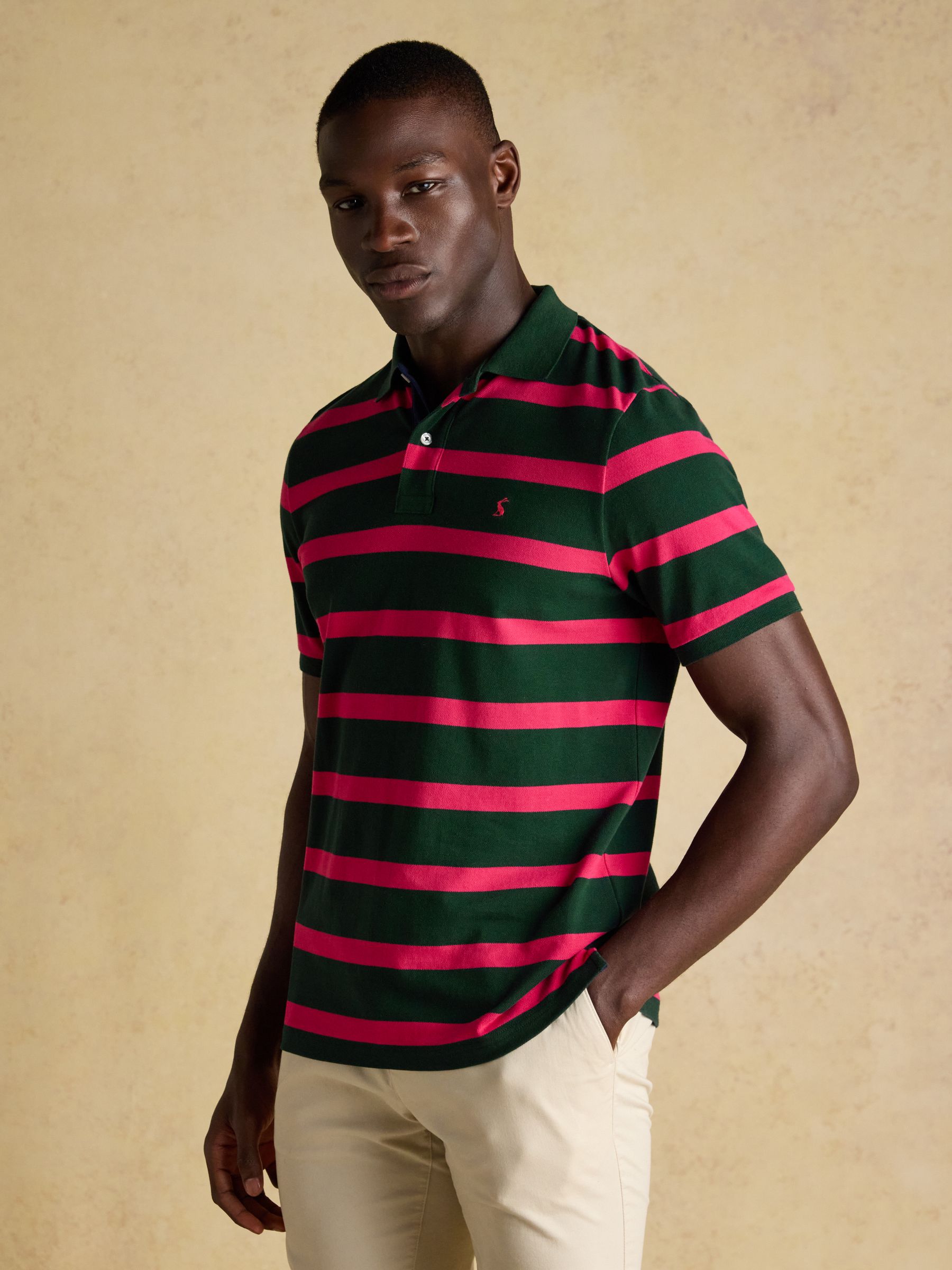 Woody Green & Pink Cotton Pique Polo Shirt - Image 1 of 12