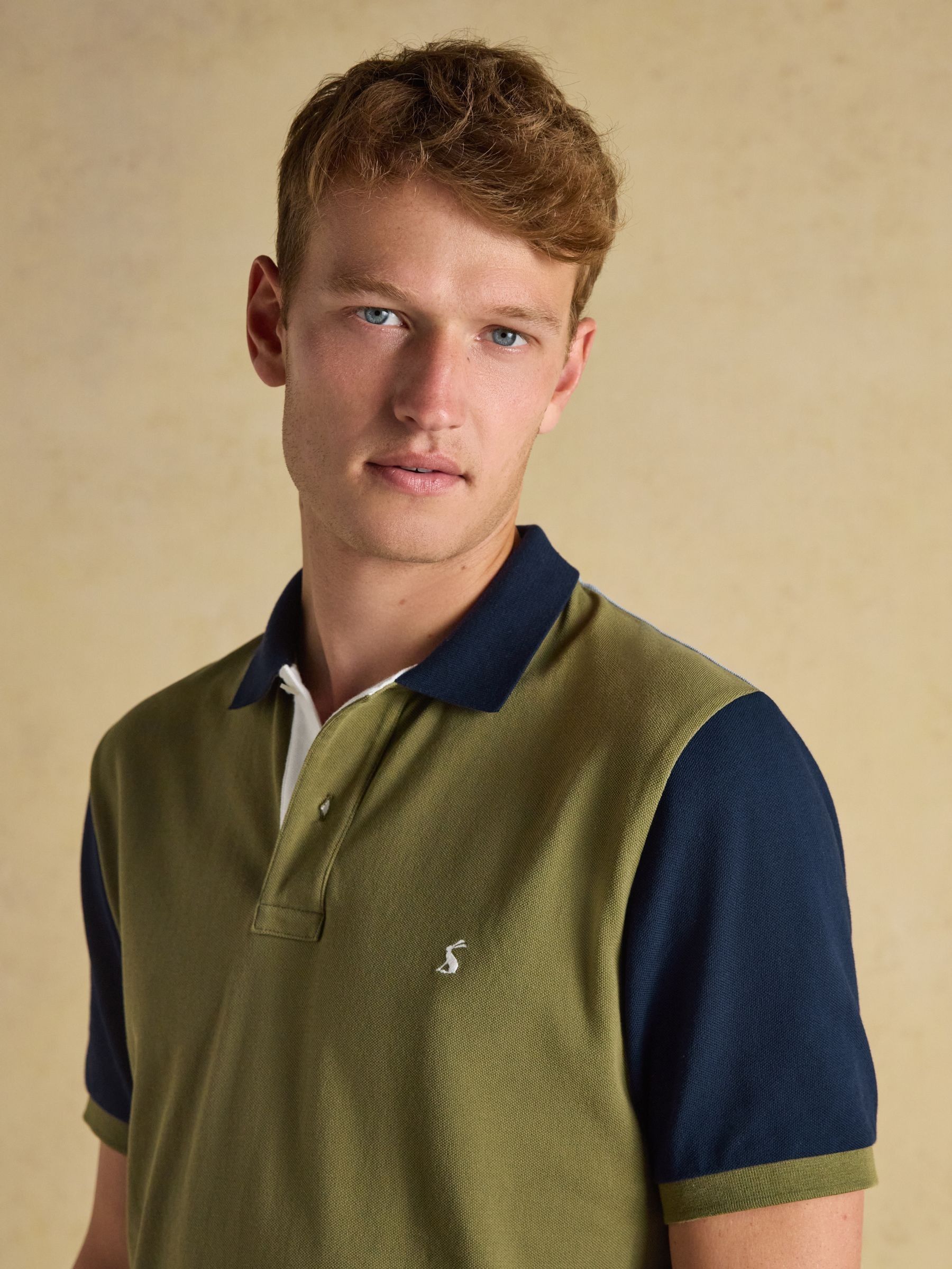 Woody Blue/Green Cotton Pique Polo Shirt - Image 3 of 8