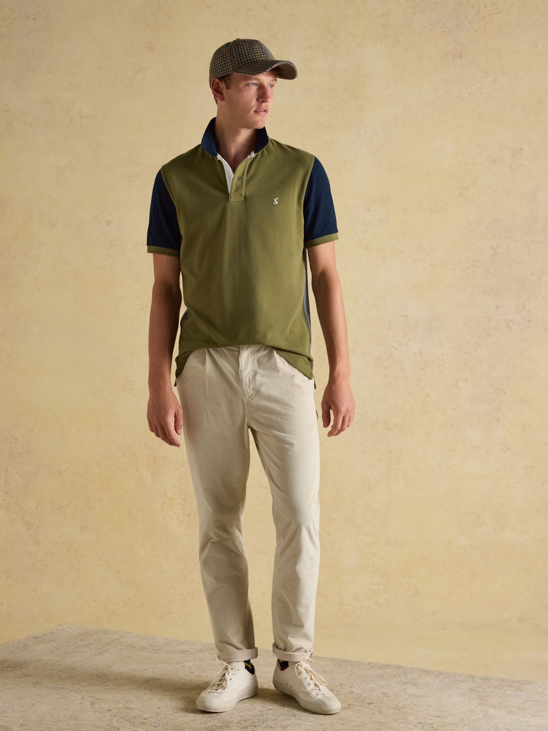 Woody Blue/Green Cotton Pique Polo Shirt - Image 4 of 8