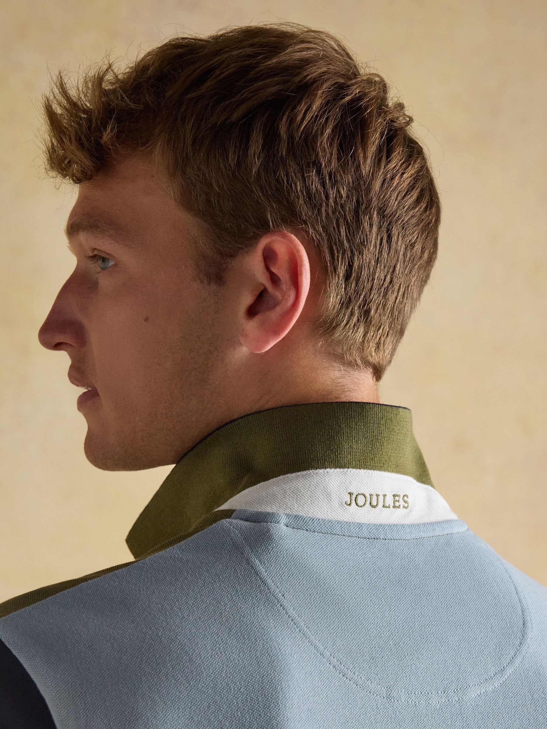 Woody Blue/Green Cotton Pique Polo Shirt - Image 7 of 8