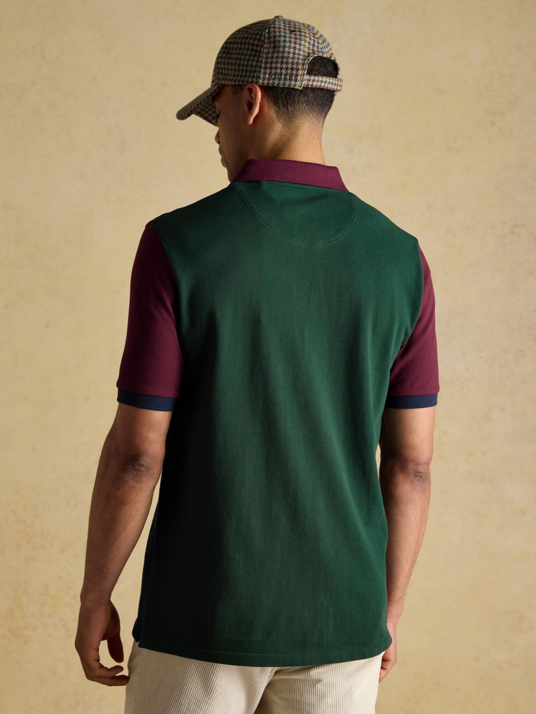 Woody Green & Navy Cotton Pique Polo Shirt - Image 2 of 8