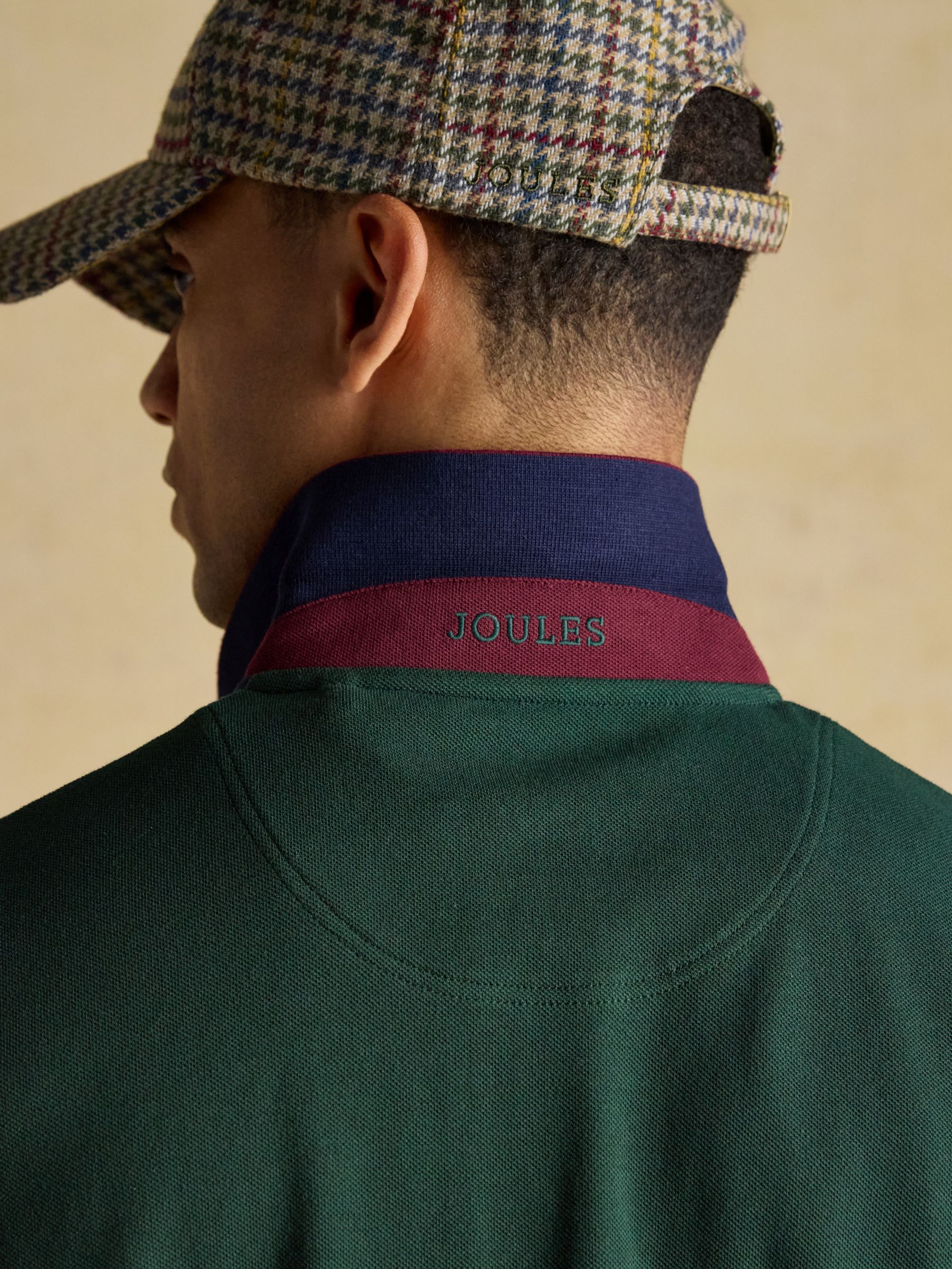 Woody Green & Navy Cotton Pique Polo Shirt - Image 7 of 8