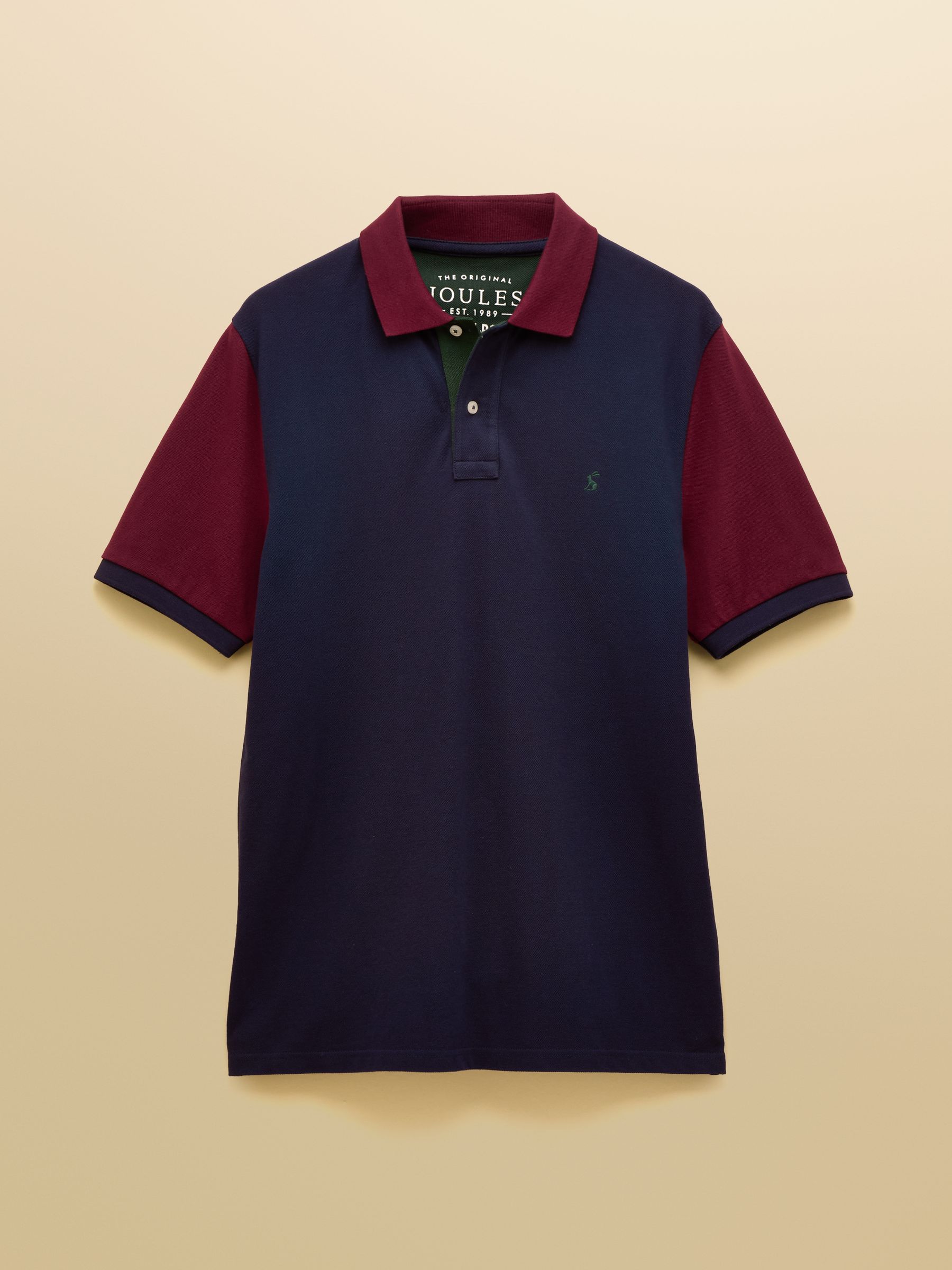 Woody Green & Navy Cotton Pique Polo Shirt - Image 8 of 8