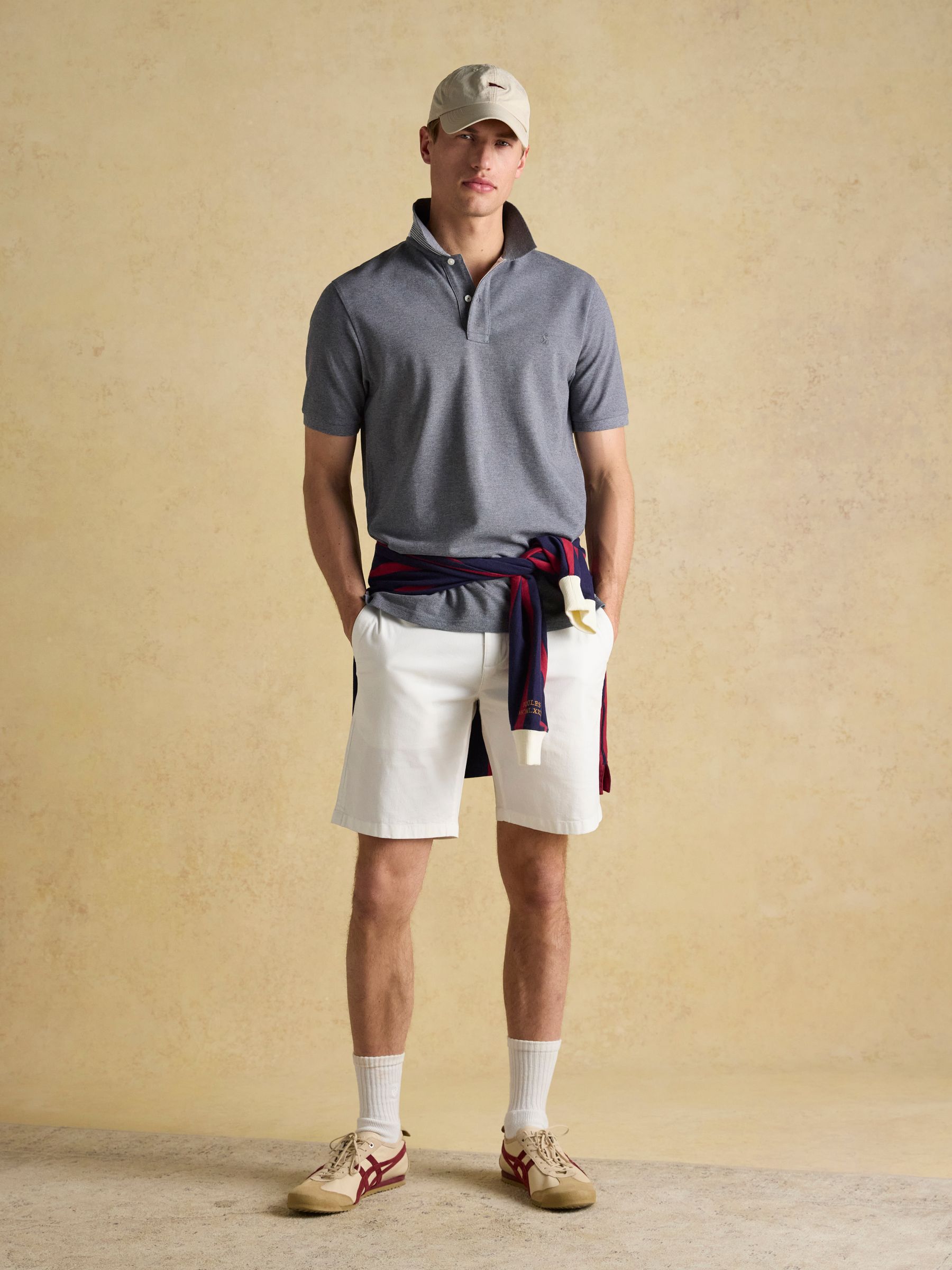 Woody Polo Shirts Navy/Grey/White/Blue/Navy Stripe 5 Pack - Image 7 of 8