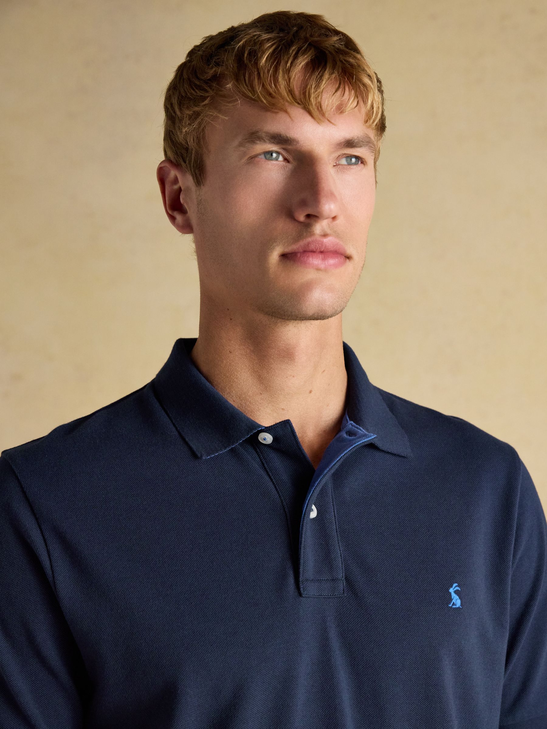 Woody Polo Shirts Navy/Grey/White/Blue/Navy Stripe 5 Pack - Image 8 of 8