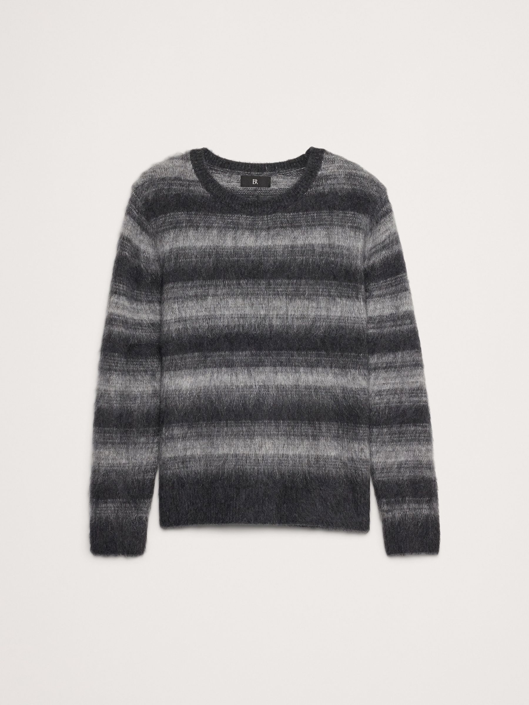Banana Republic Grey Brushed Stripe Jumper - Image 4 of 4