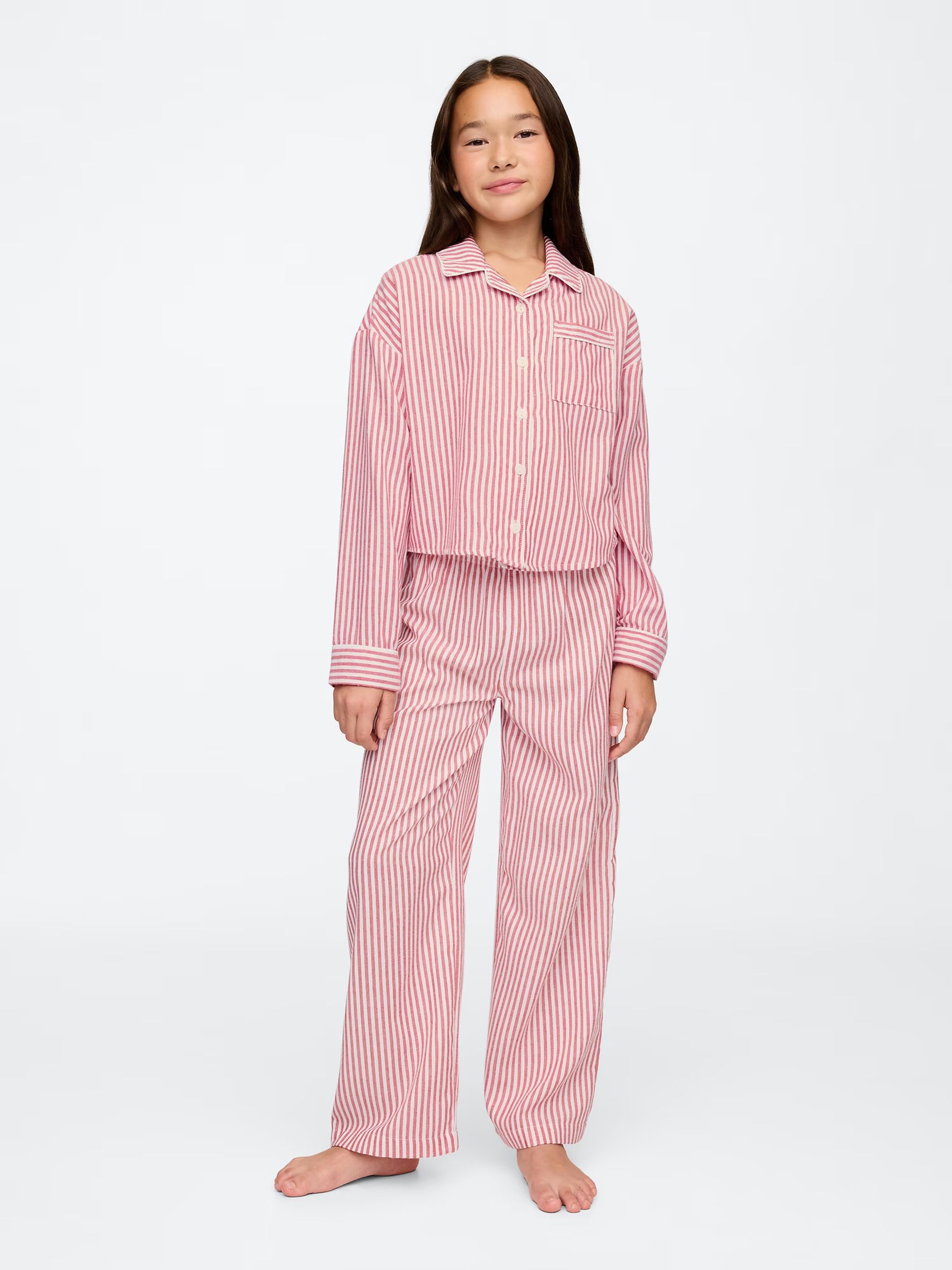 Red Matching Family Kids Christmas Stripe Pyjamas (6-13yrs) - Image 3 of 4