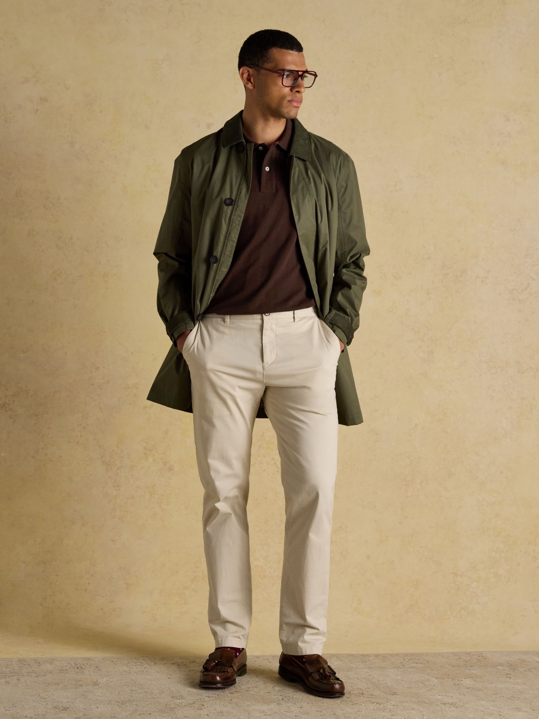 Woody Brown Cotton Pique Polo Shirt - Image 4 of 8