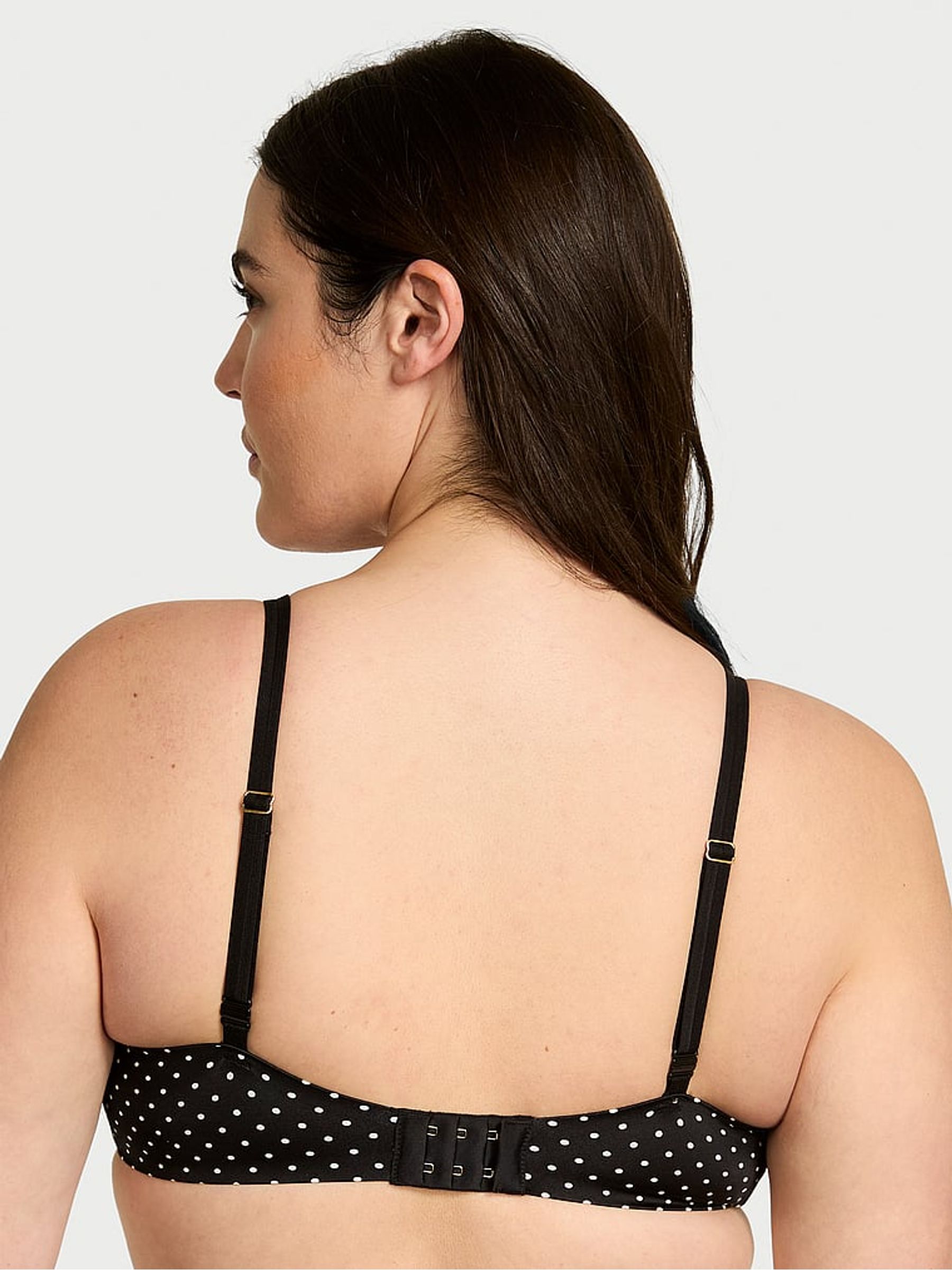 Black Dot Push Up Lace Trim Bra - Image 2 of 3