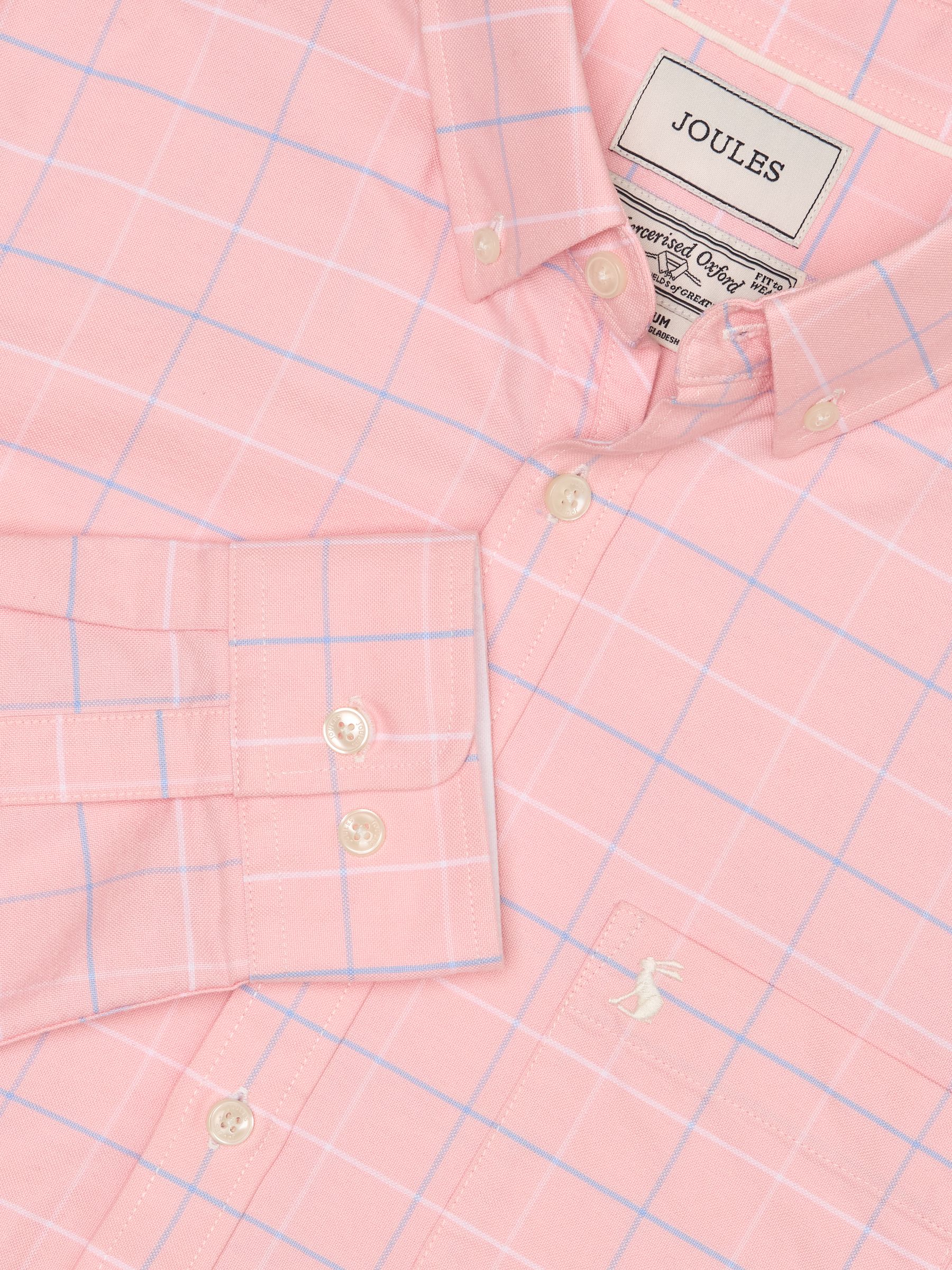 Oxford Classic Fit Pink Check Long Sleeve Cotton Shirt - Image 2 of 7 Oxford Classic Fit Pink Check Long Sleeve Cotton Shirt - Image 2 of 7