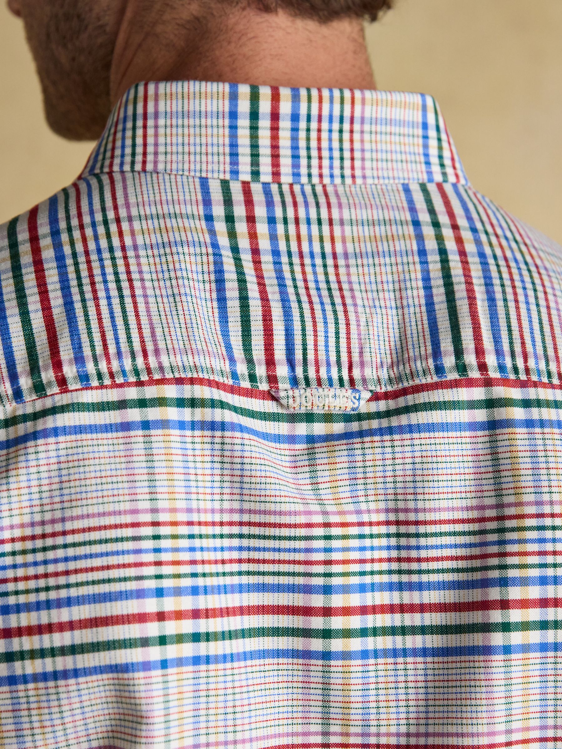 Oxford Classic Fit Multi Check Long Sleeve Cotton Shirt - Image 11 of 12