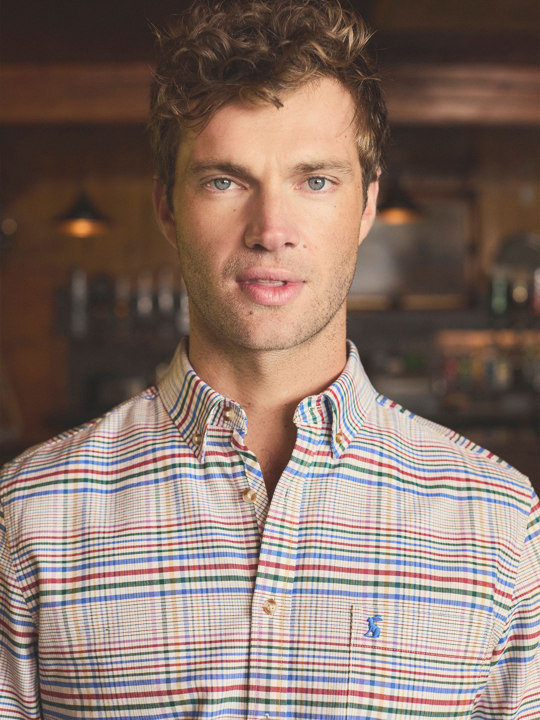 Oxford Classic Fit Multi Check Long Sleeve Cotton Shirt - Image 3 of 12