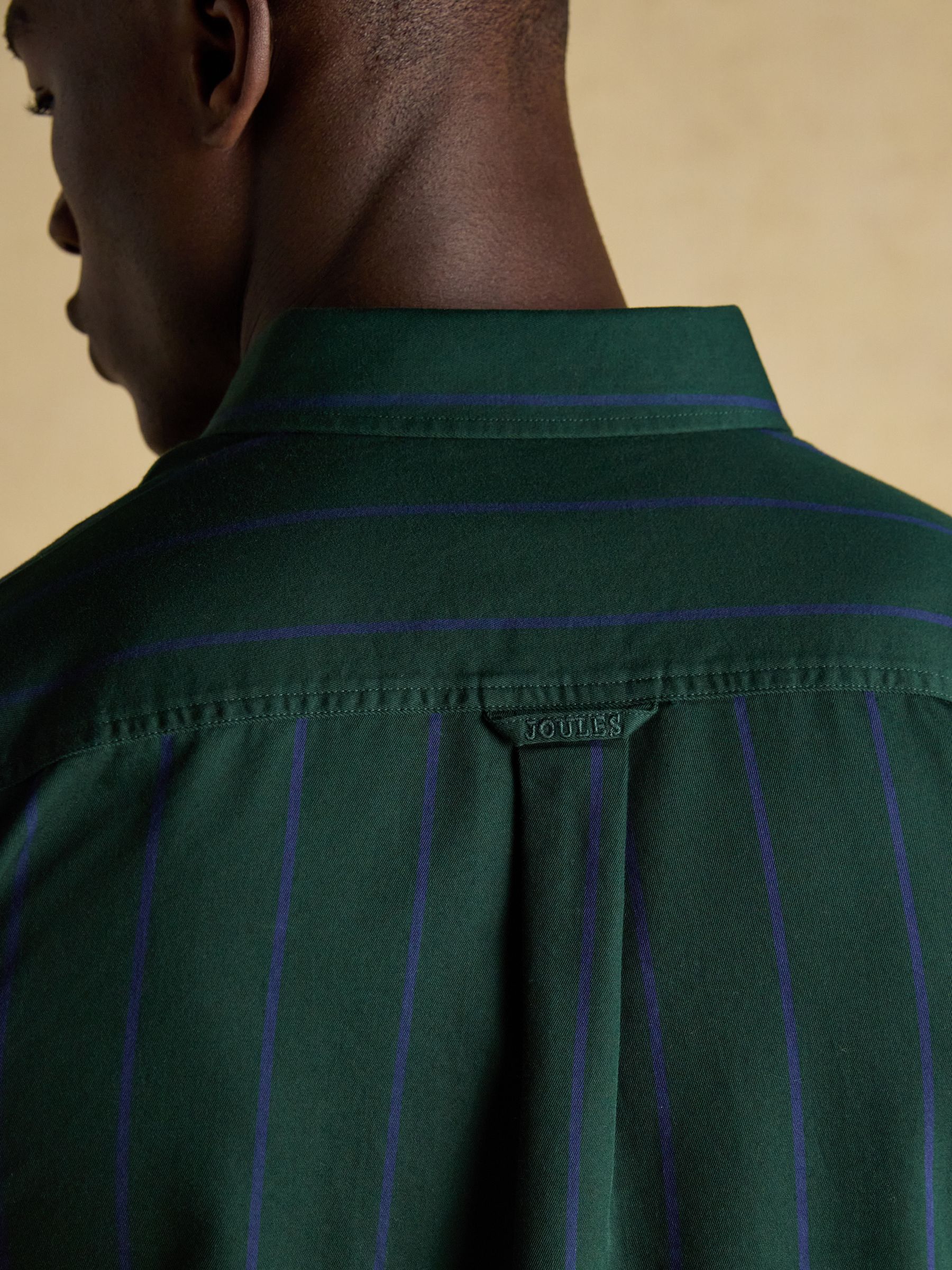 Cotton Twill Green Stripe Shirt - Image 10 of 11