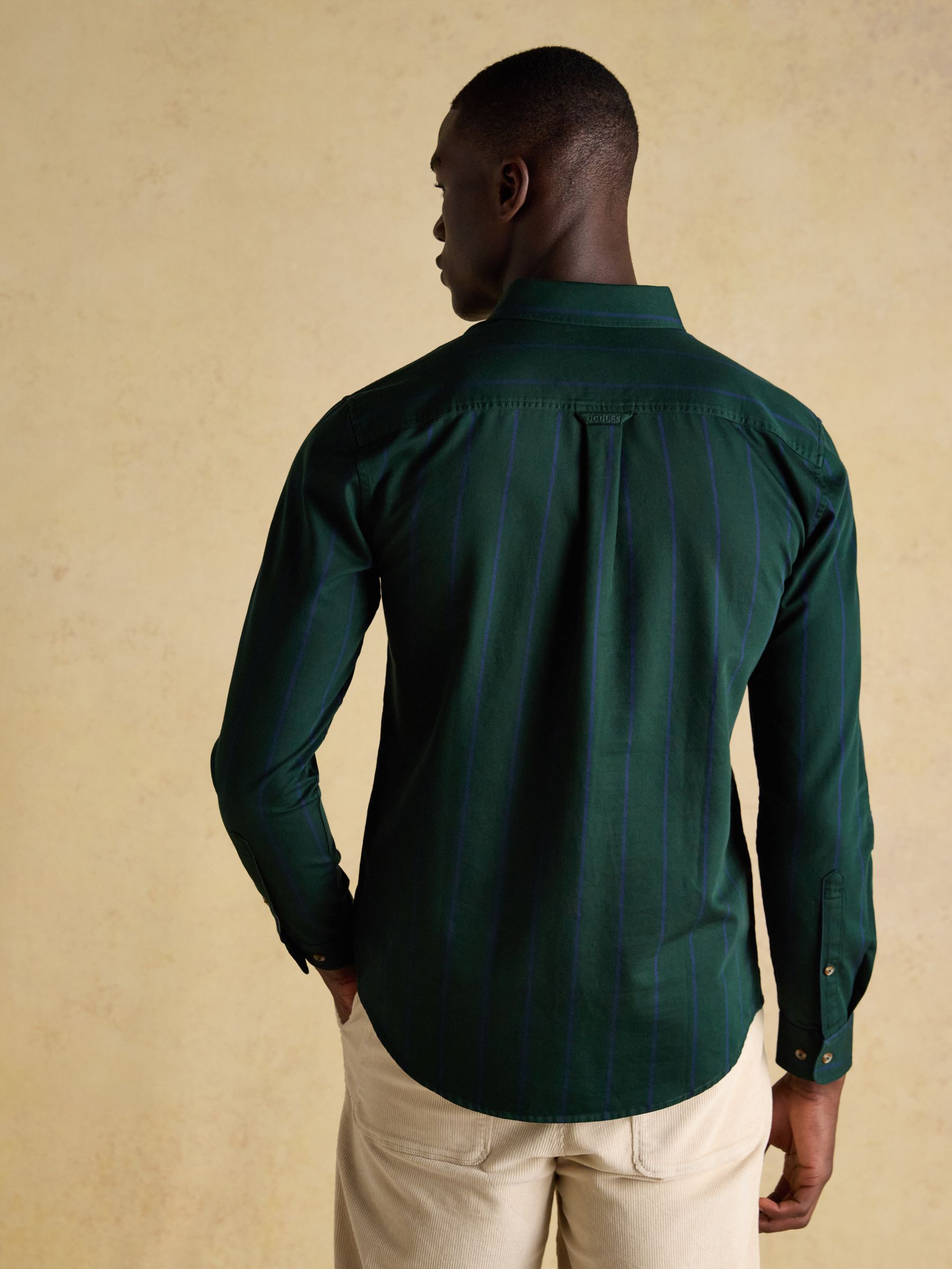 Cotton Twill Green Stripe Shirt - Image 3 of 11