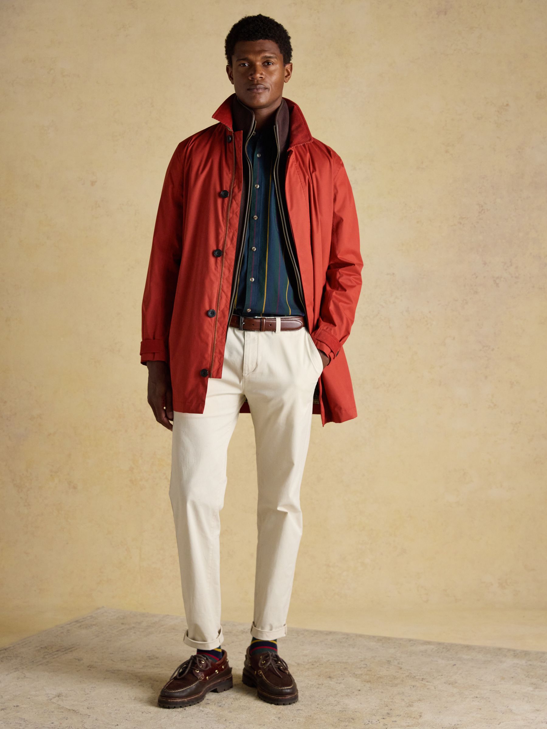 Oxford Classic Fit Blue & Red Stripe Cotton Shirt - Image 12 of 13