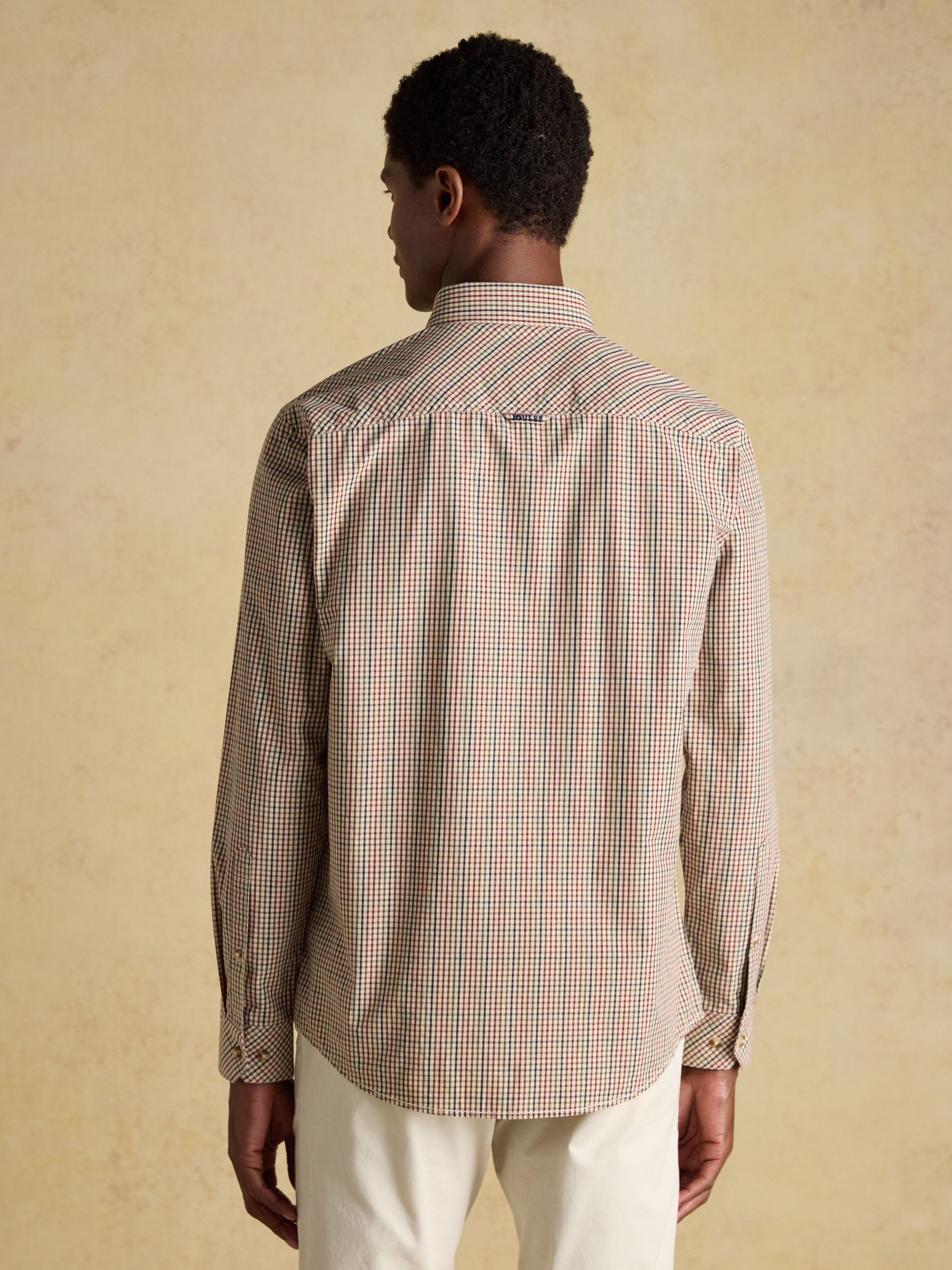 Cotton Poplin Brown Long Sleeve Gingham Shirt - Image 3 of 10
