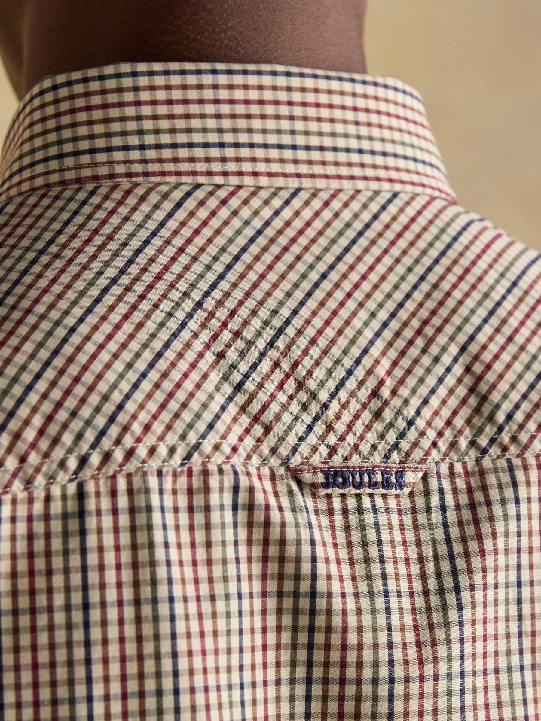 Cotton Poplin Brown Long Sleeve Gingham Shirt - Image 8 of 10