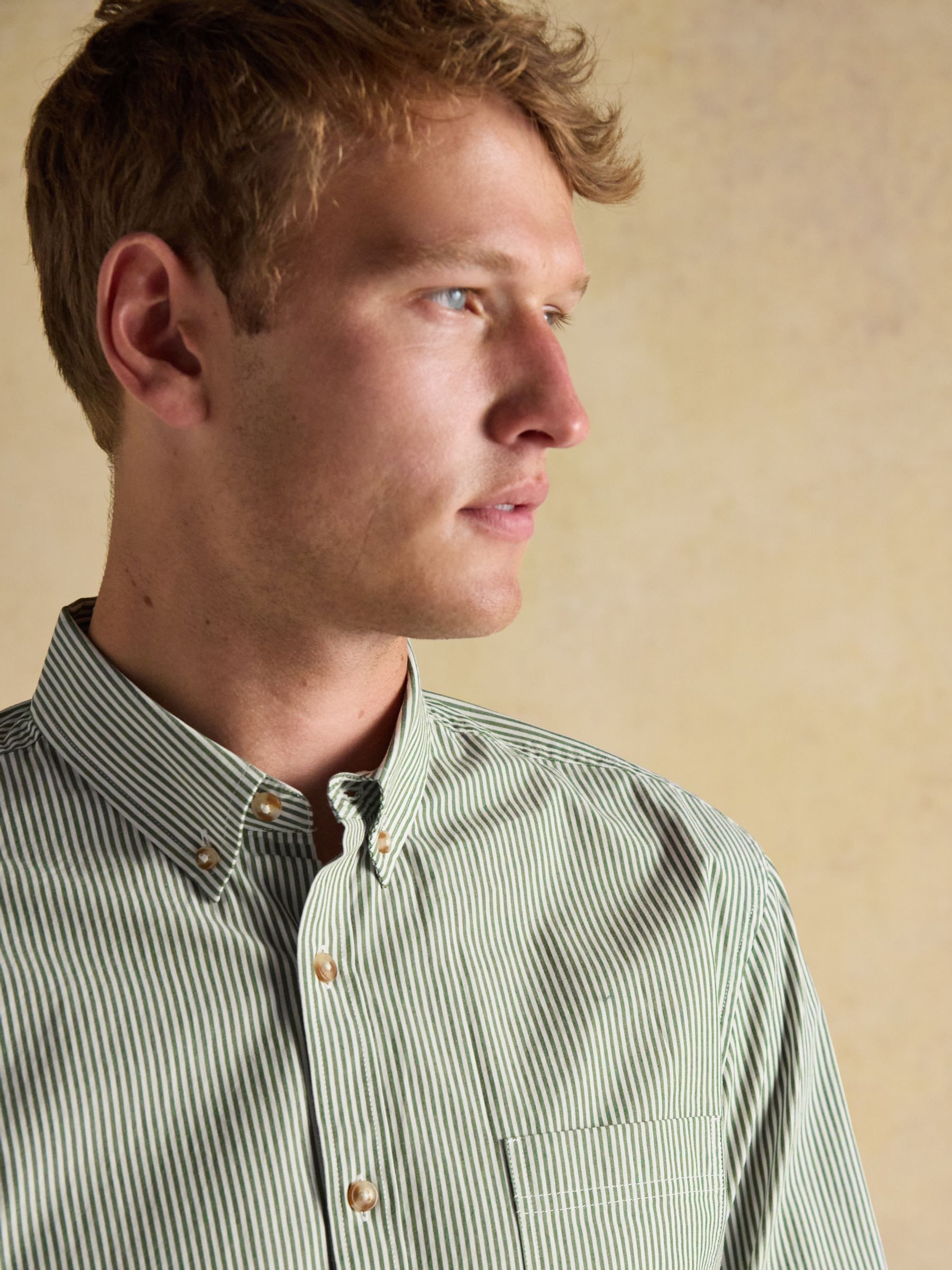 Cotton Poplin Green Long Sleeve Shirt - Image 5 of 9