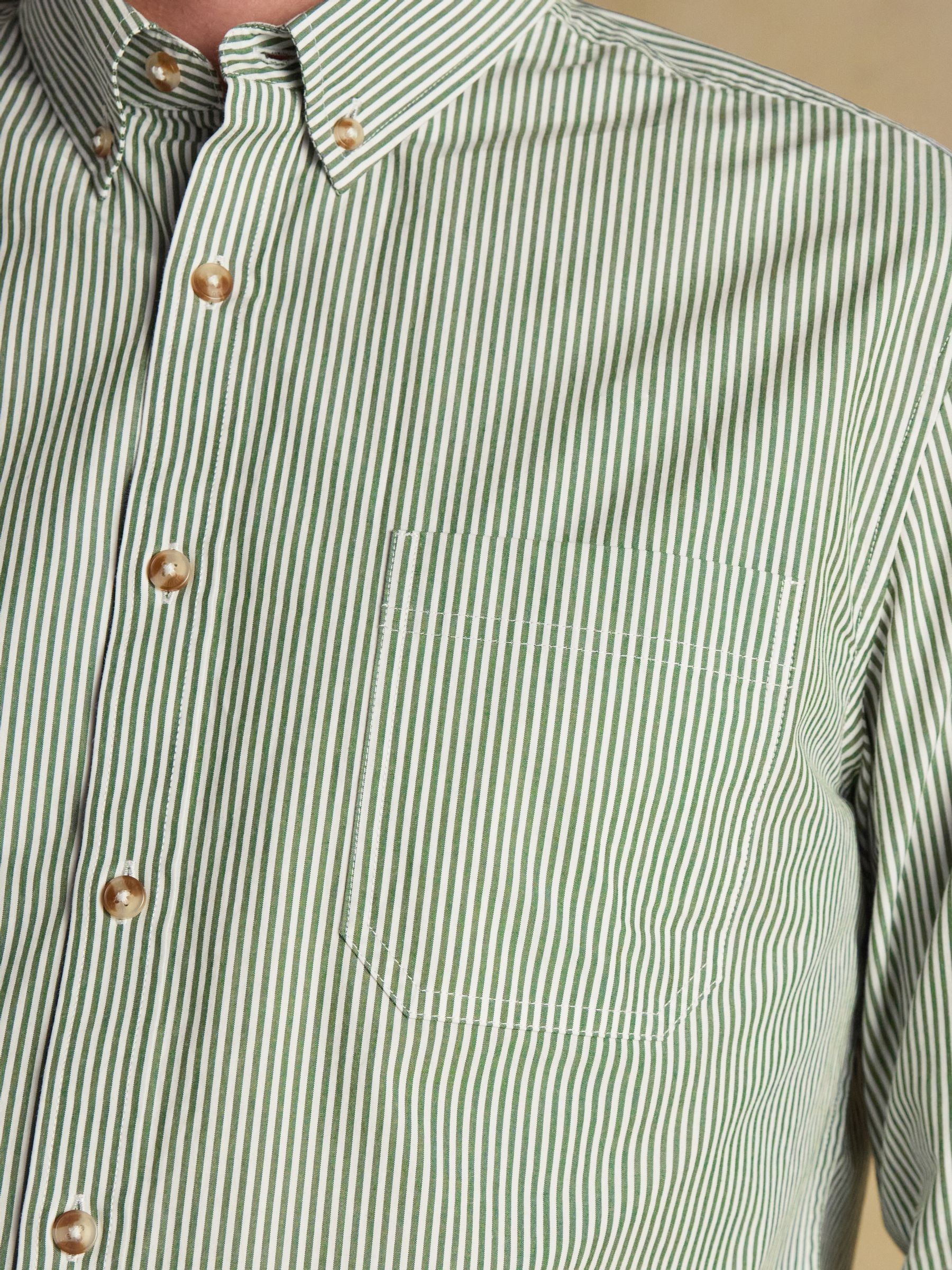 Cotton Poplin Green Long Sleeve Shirt - Image 6 of 9