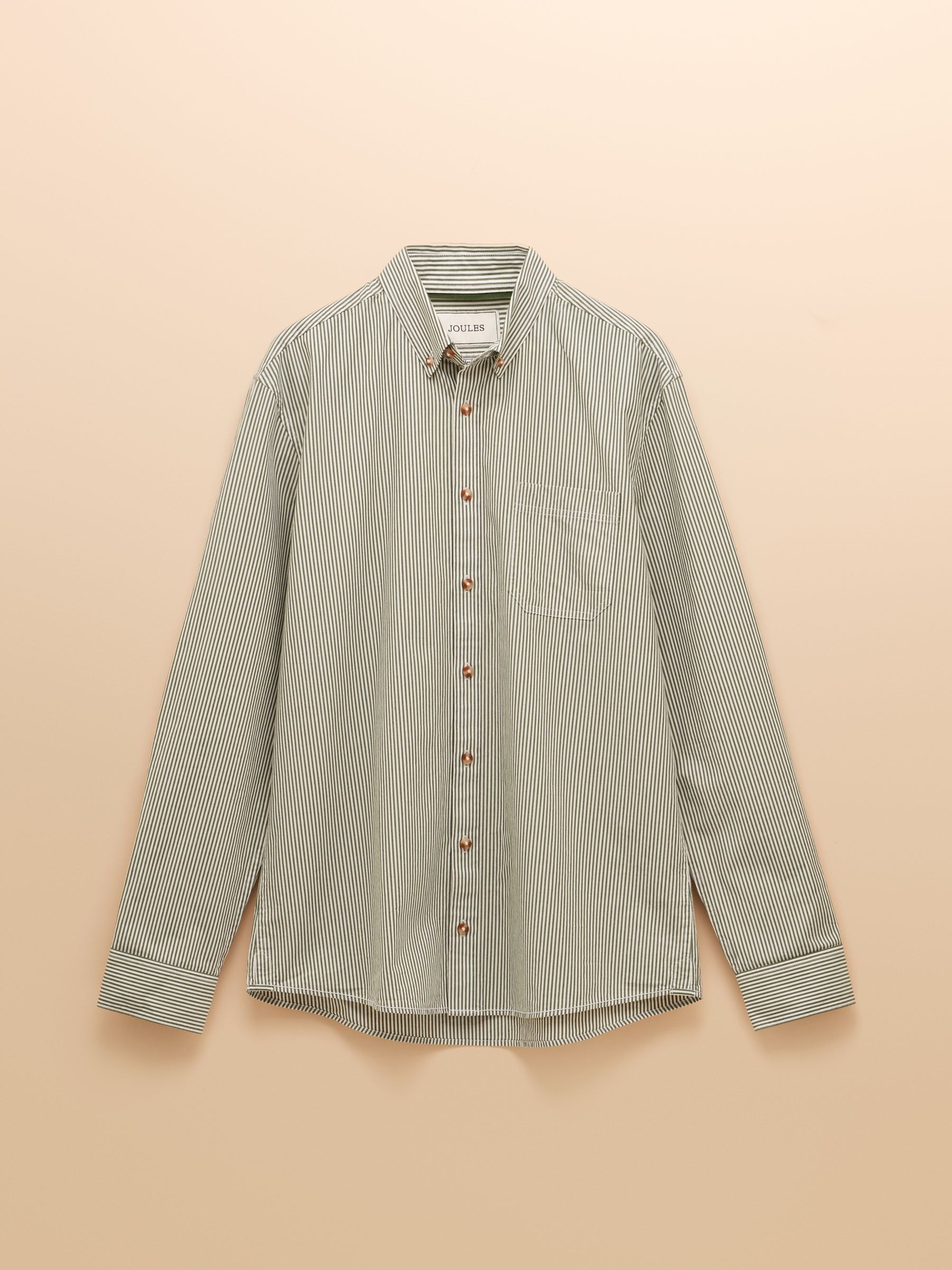 Cotton Poplin Green Long Sleeve Shirt - Image 9 of 9