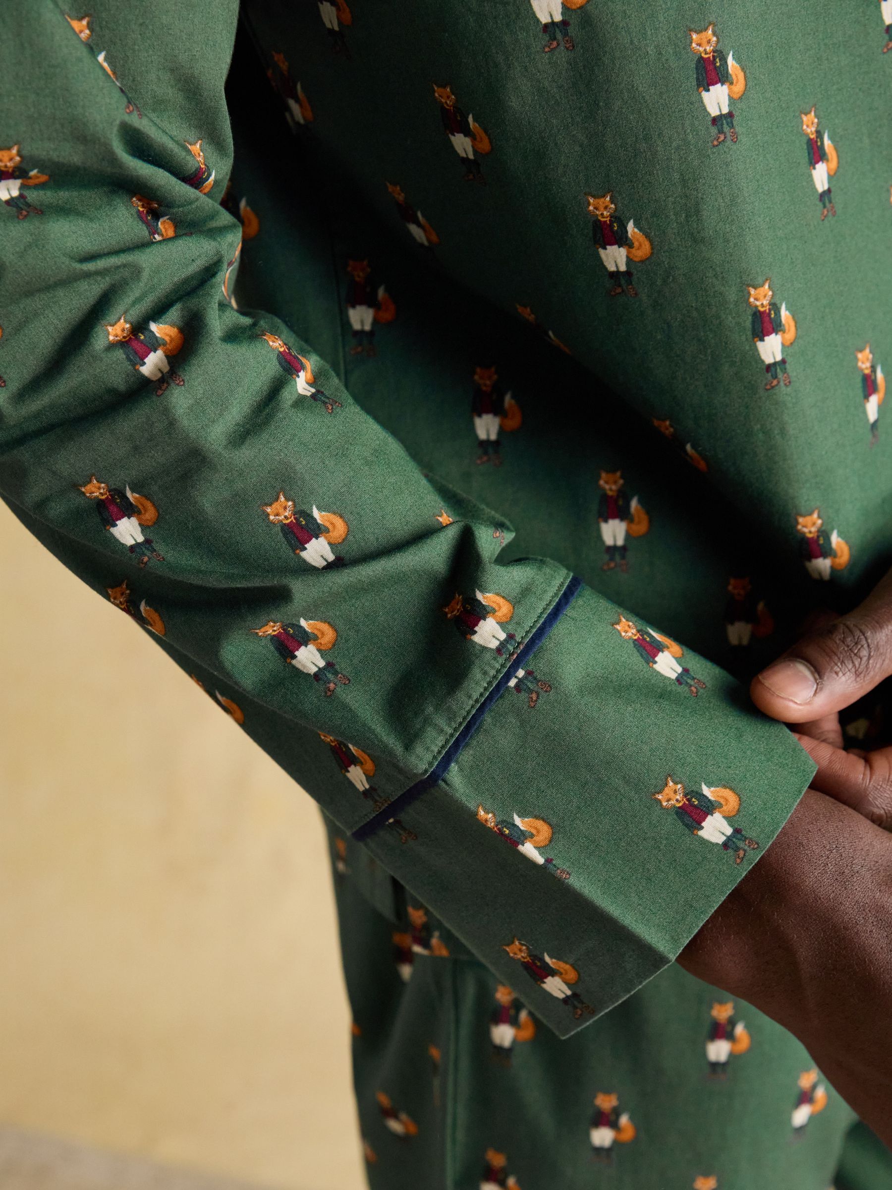 Jonty Fox Green Pyjama Top and Bottom Set - Image 6 of 9