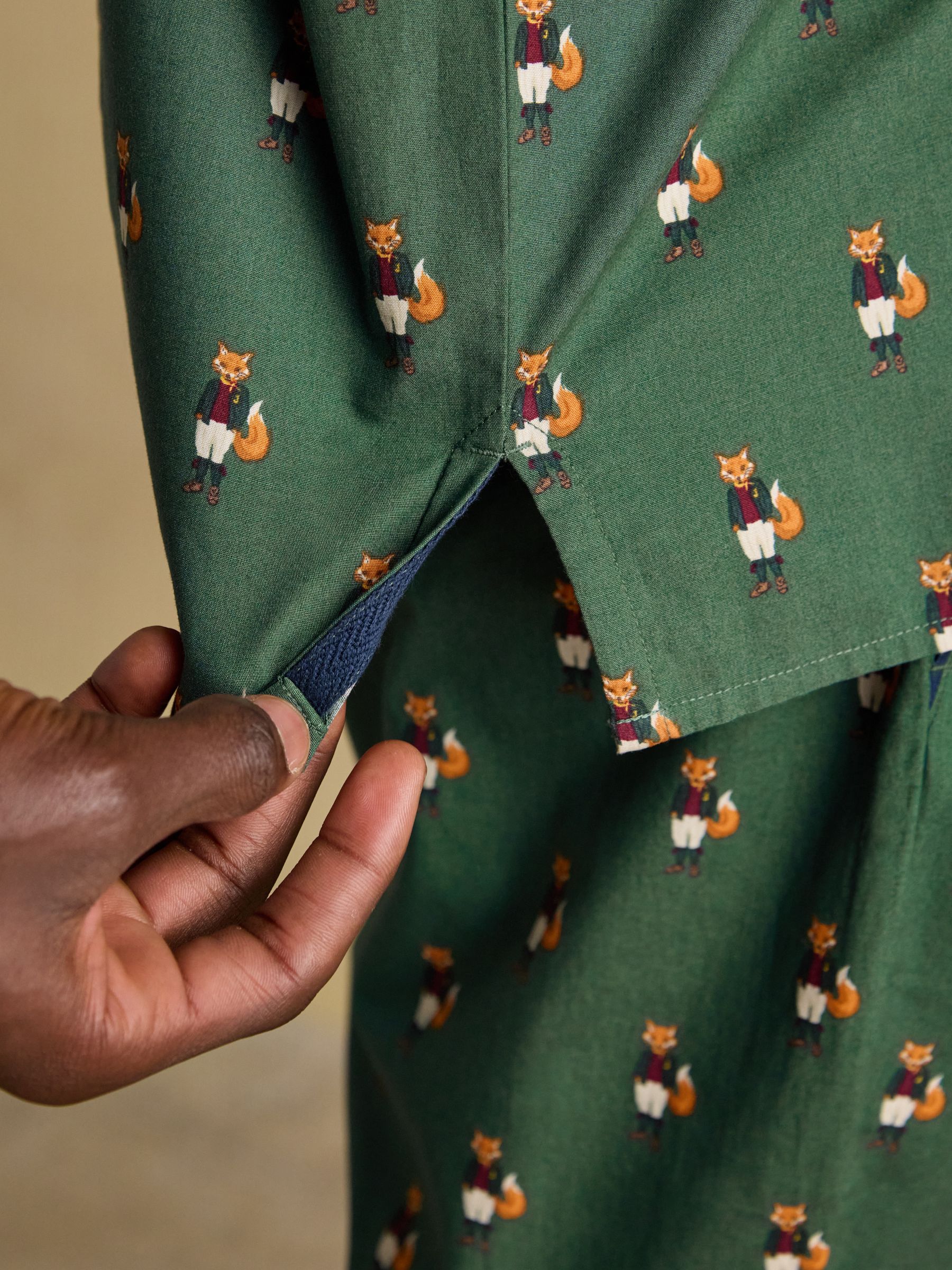 Jonty Fox Green Pyjama Top and Bottom Set - Image 7 of 9