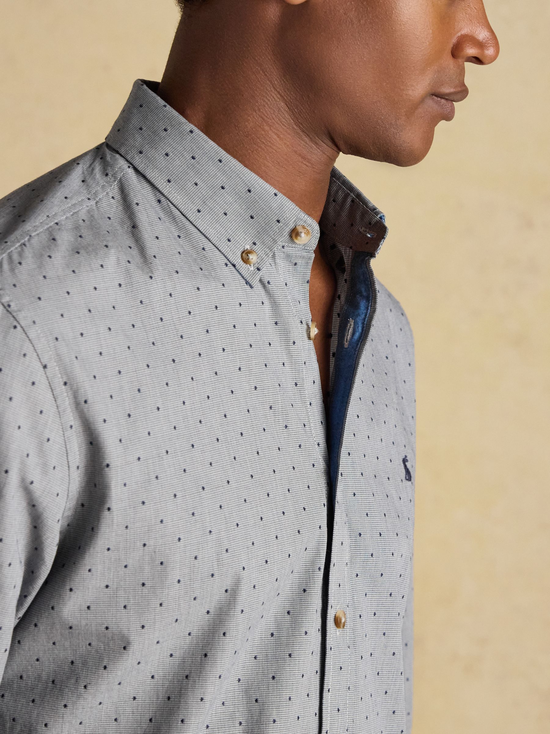 Blue Long SleeveTexture Shirt - Image 9 of 12