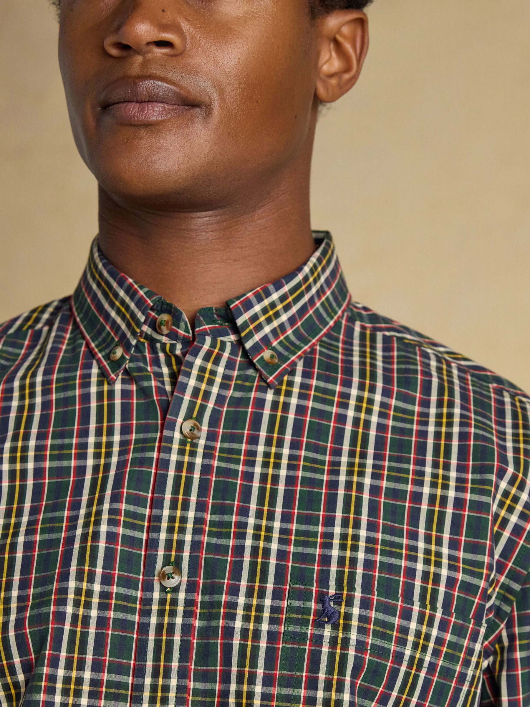 Cotton Poplin Green Long Sleeve Gingham Shirt - Image 8 of 11