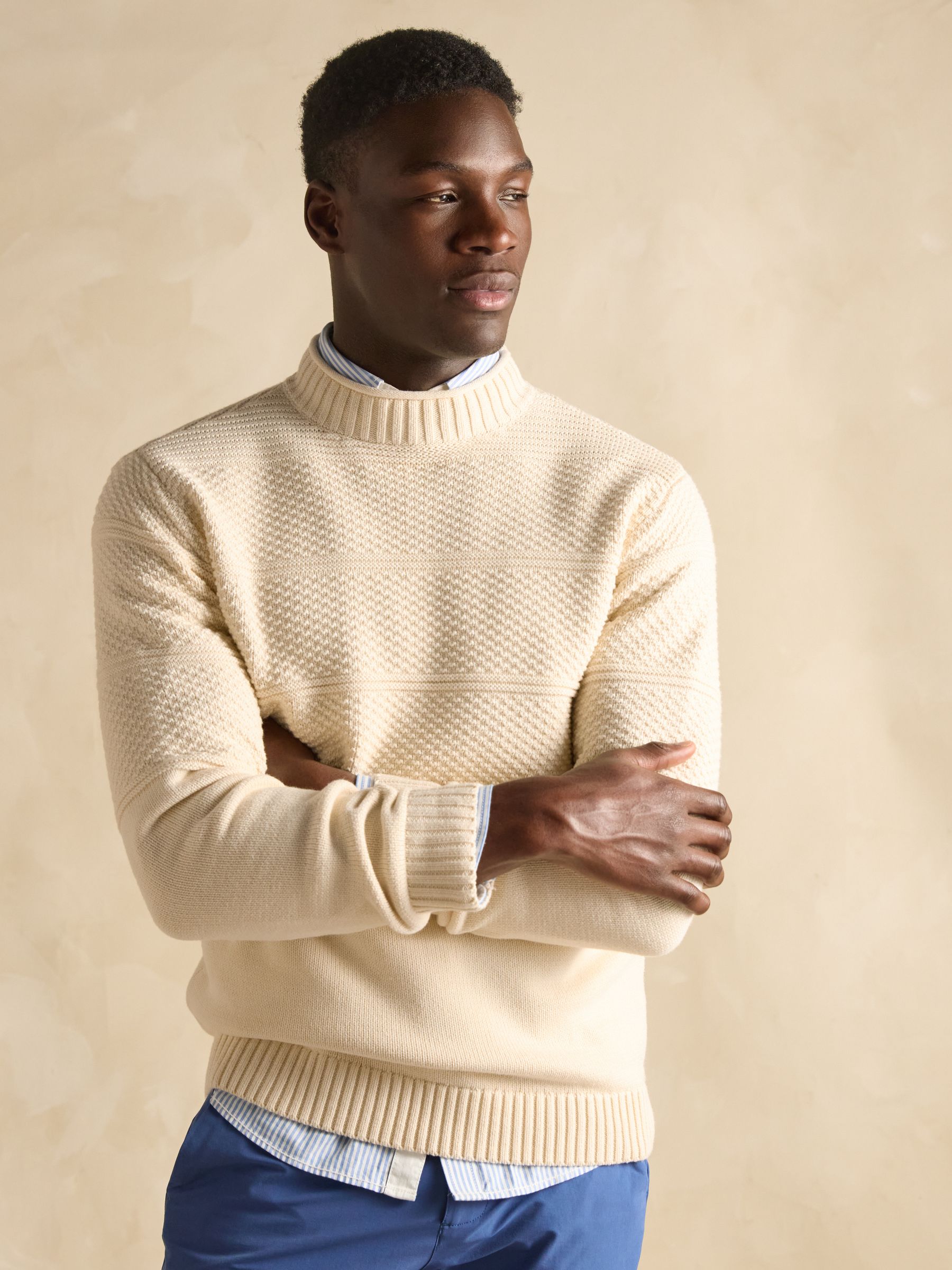Cream Guernsey Style Knitted Jumper - Image 2 of 6 Cream Guernsey Style Knitted Jumper - Image 2 of 6