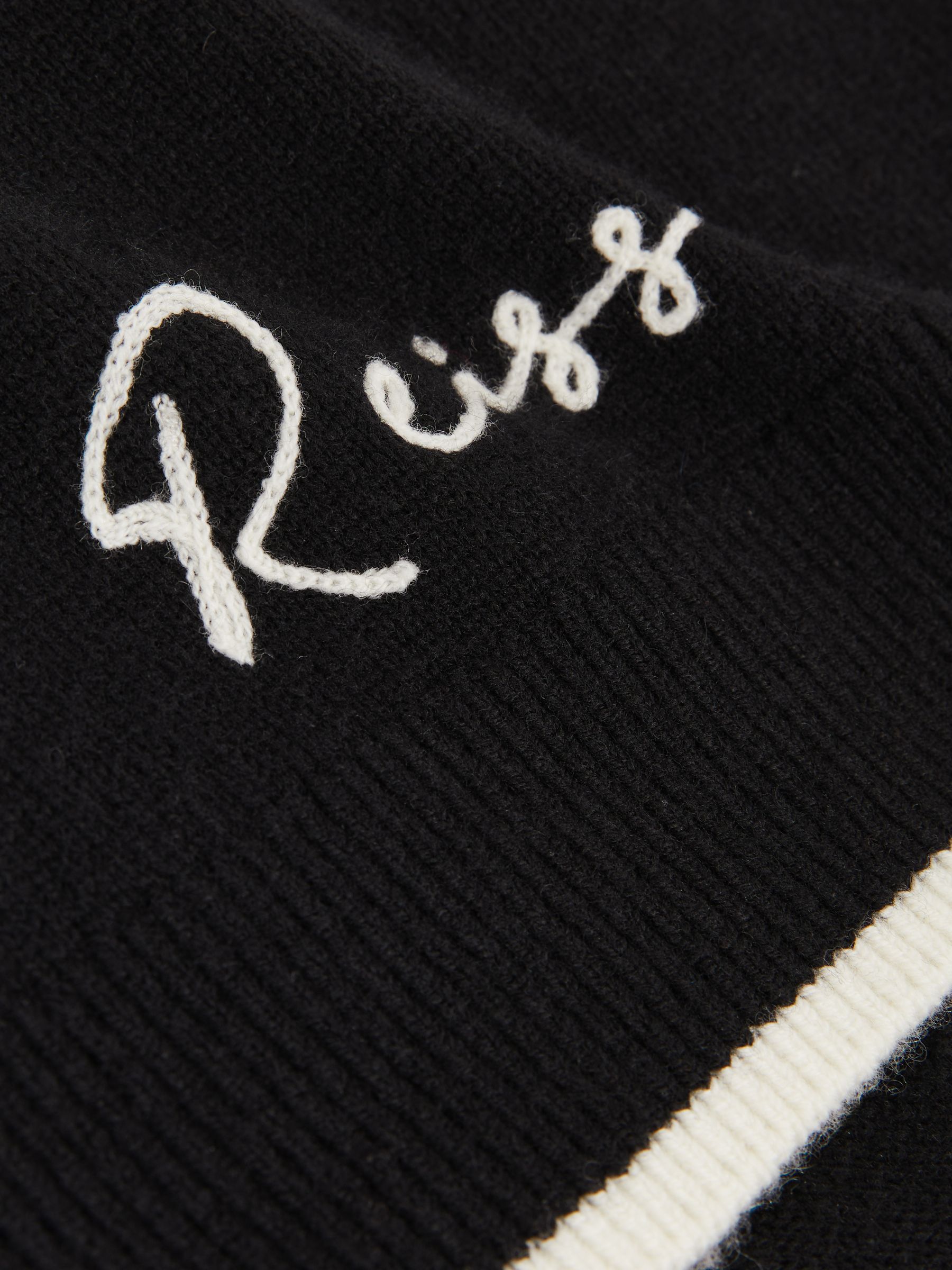 McLaren F1 Team Cropped Jumper Wool-Cashmere in Black/White - Image 8 of 9