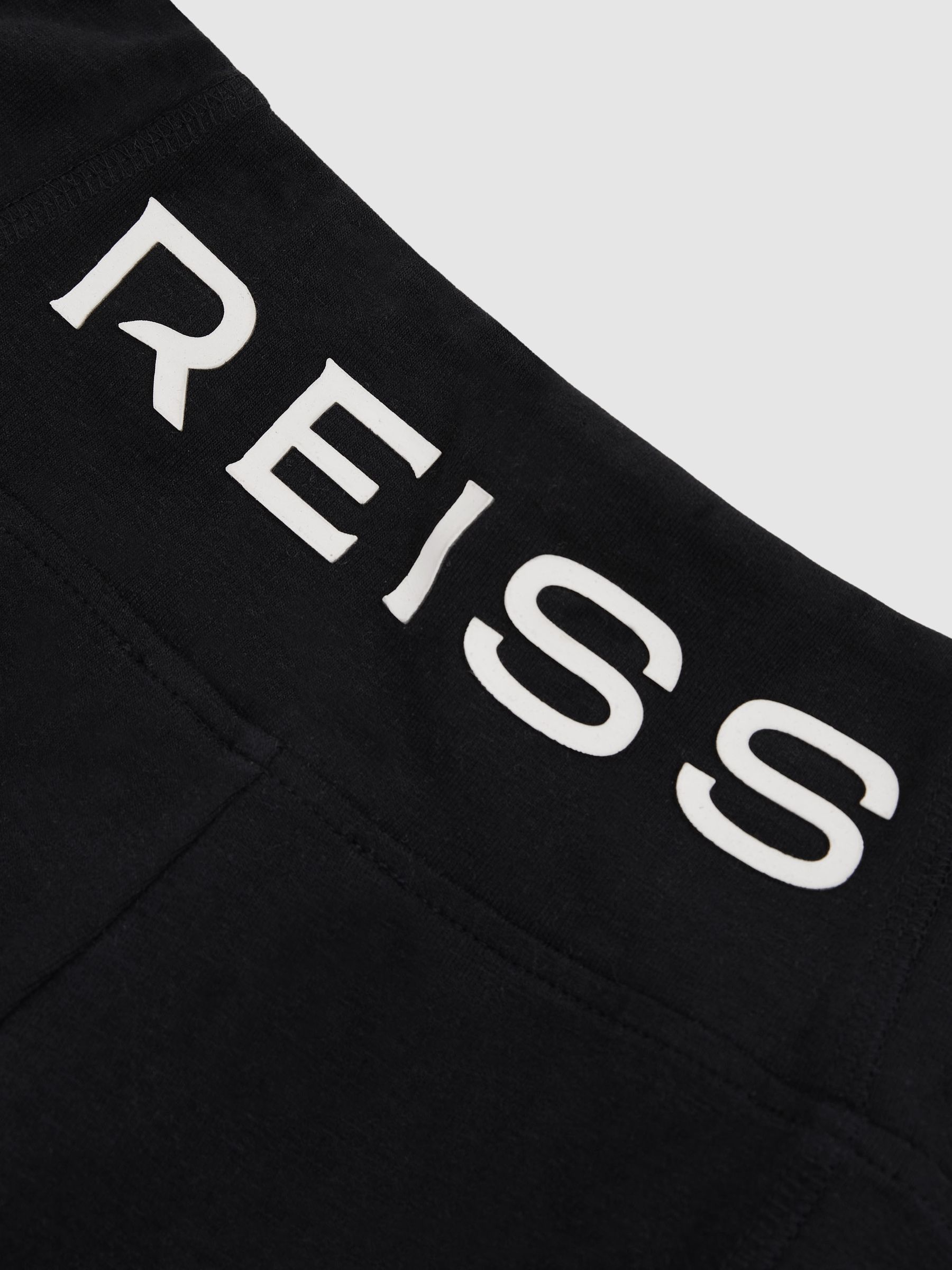 Stretch-Cotton Logo-Print Leggings in Black - Image 4 of 4