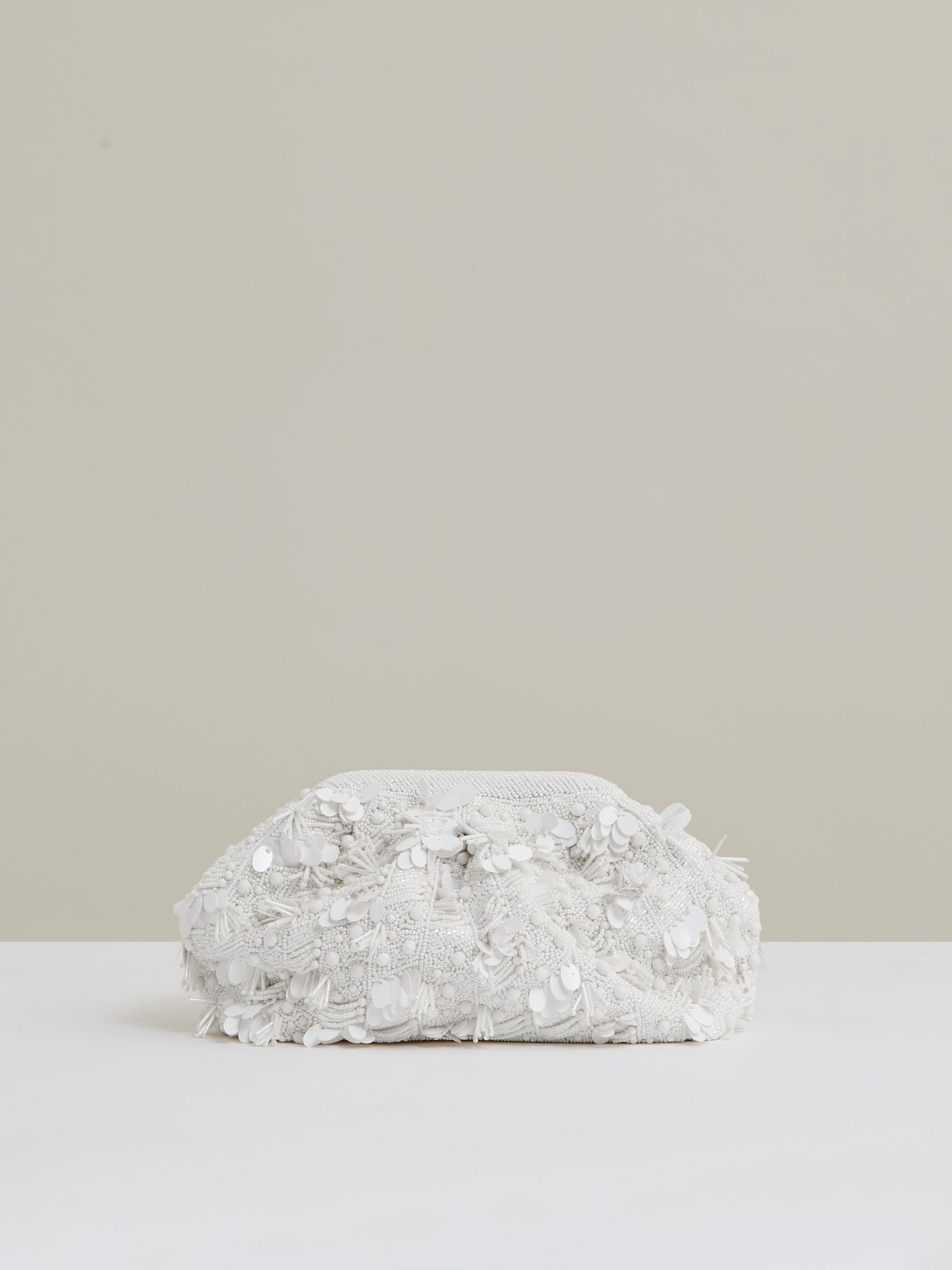 Embellished Clutch Bag in White - Image 4 of 5